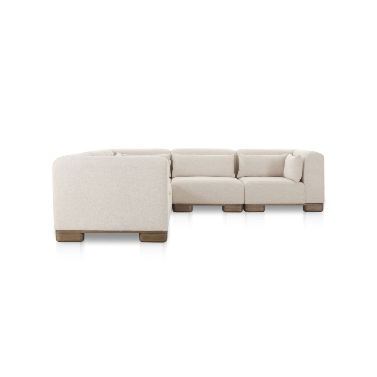 Modern European furniture - Beige L-Shaped Modular Sofa - www.oroa.com | Oroa.com