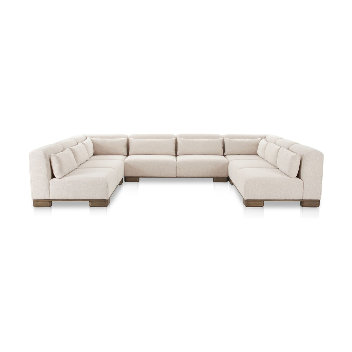 Modern European furniture - Beige U-Shaped Modular Sofa - www.oroa.com | Oroa.com