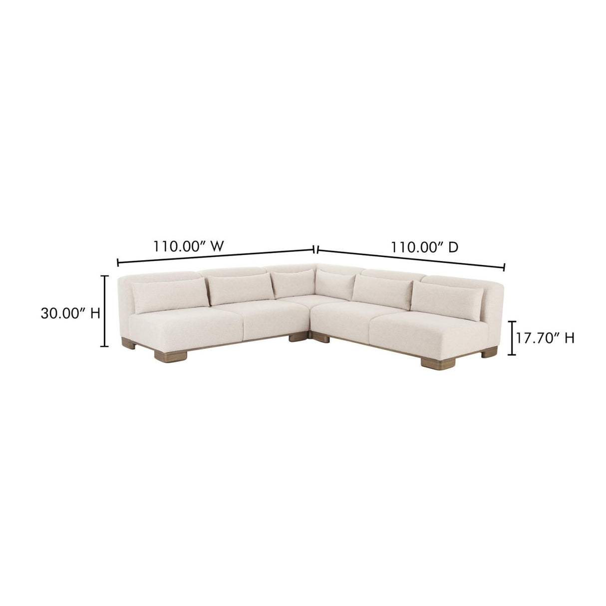 Modern European furniture - Beige Corner Modular Sofa - www.oroa.com | Oroa.com