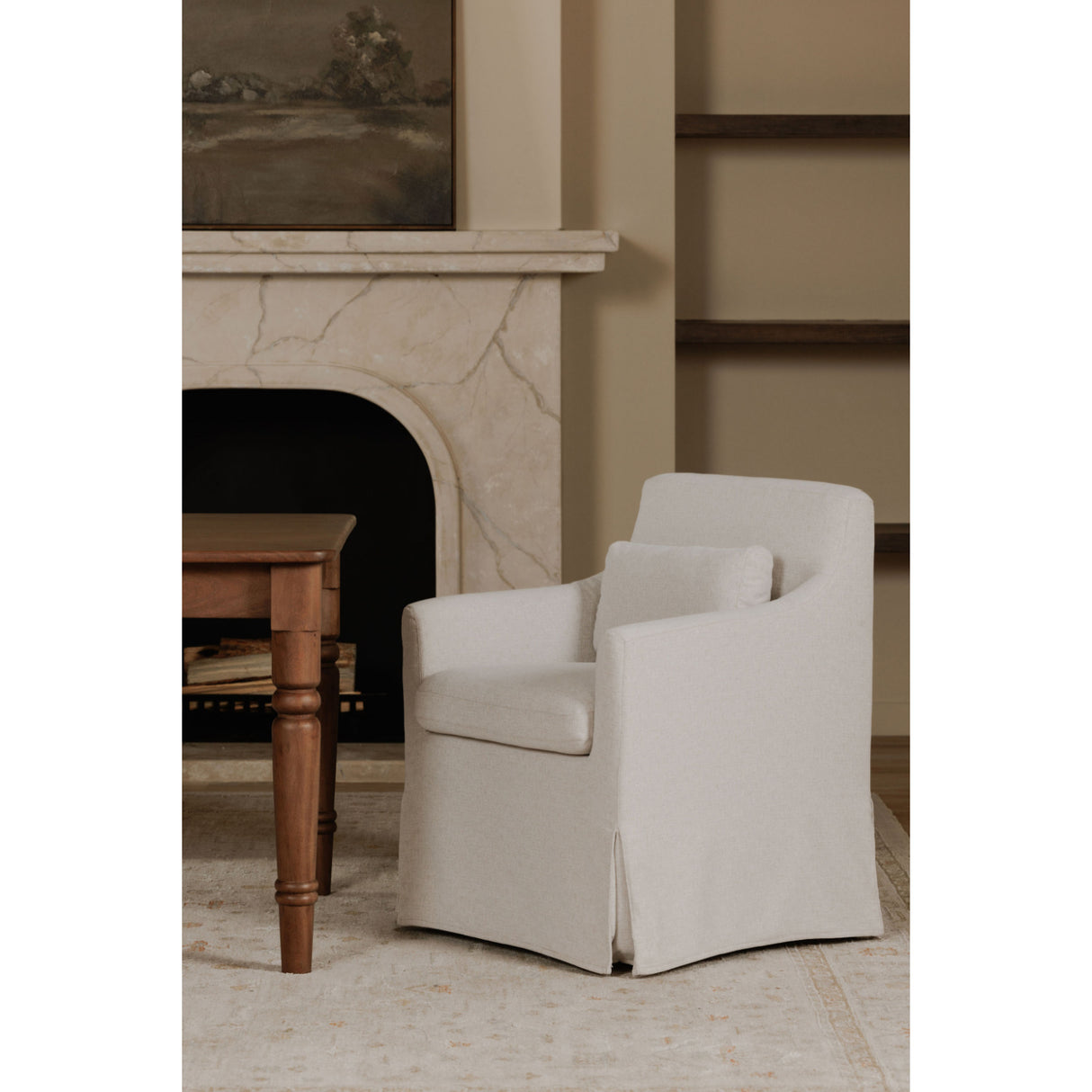 Modern European furniture - Beige Slipcover Dining Chair - www.oroa.com | Oroa.com