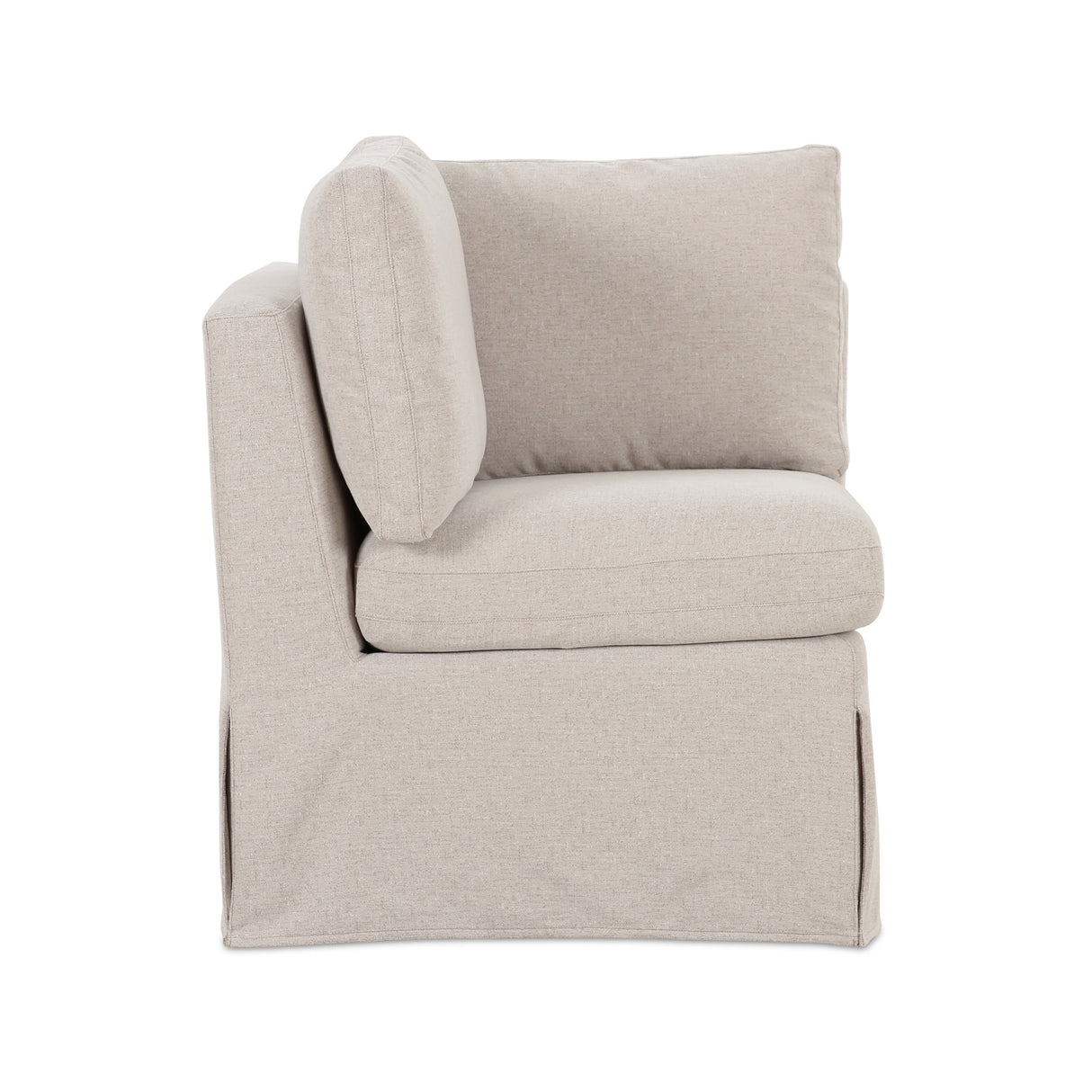 Modern European furniture - Beige Corner Dining Chair Slipcover - www.oroa.com | Oroa.com