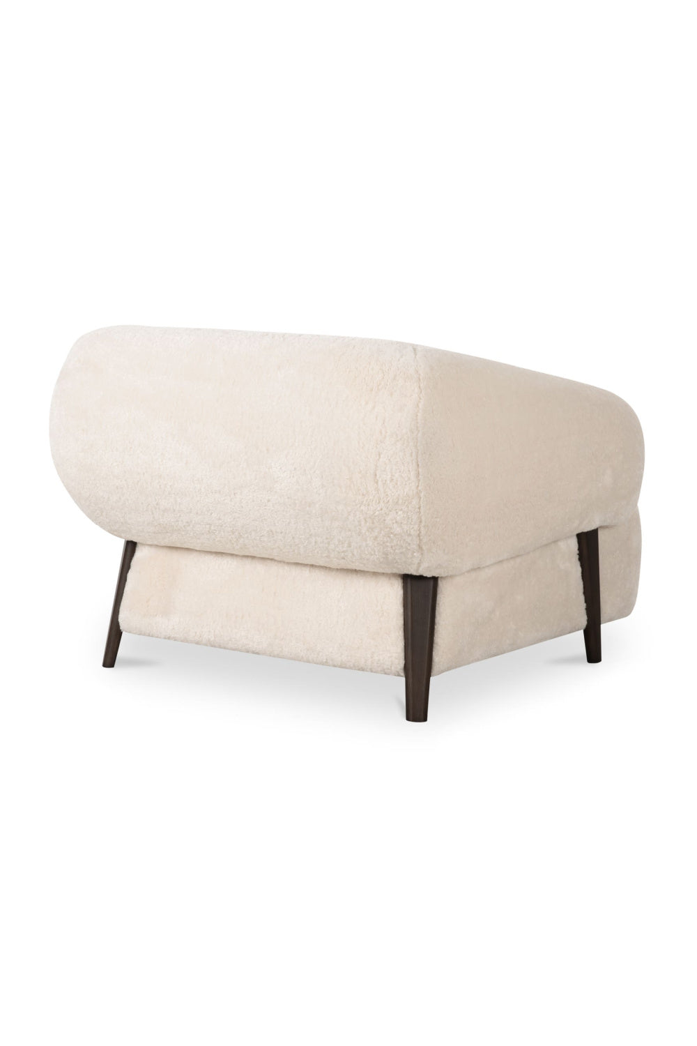 Modern European furniture - Cream Fur Lounge Chair - www.oroa.com | Oroa.com