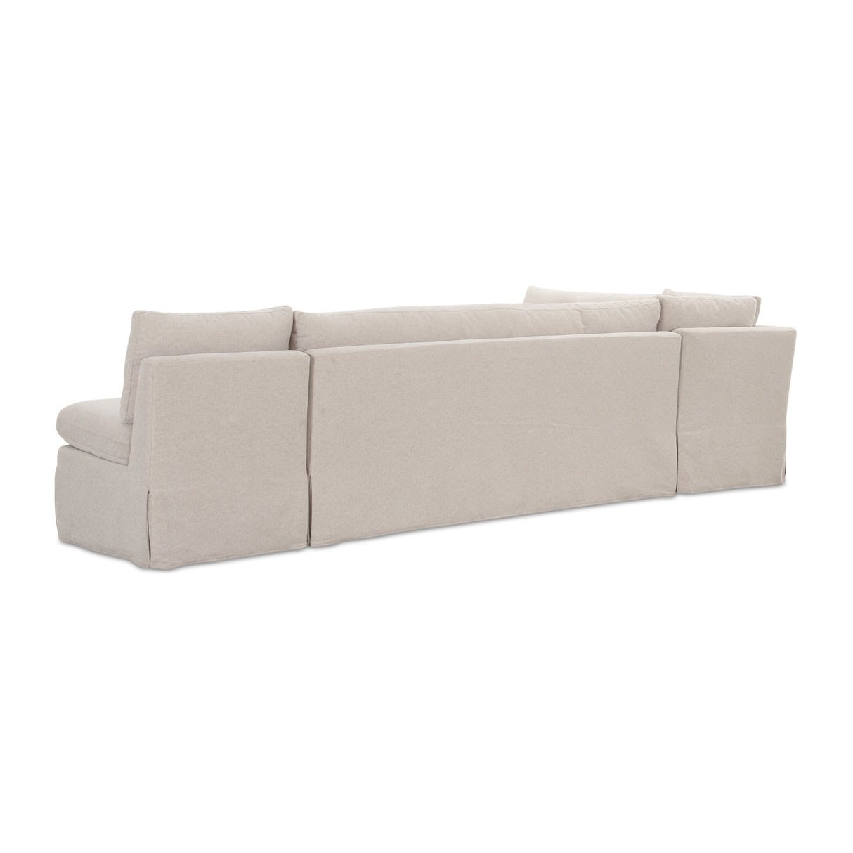 Modern European furniture - Beige L-Shaped Dining Banquette Slipcover M - www.oroa.com | Oroa.com