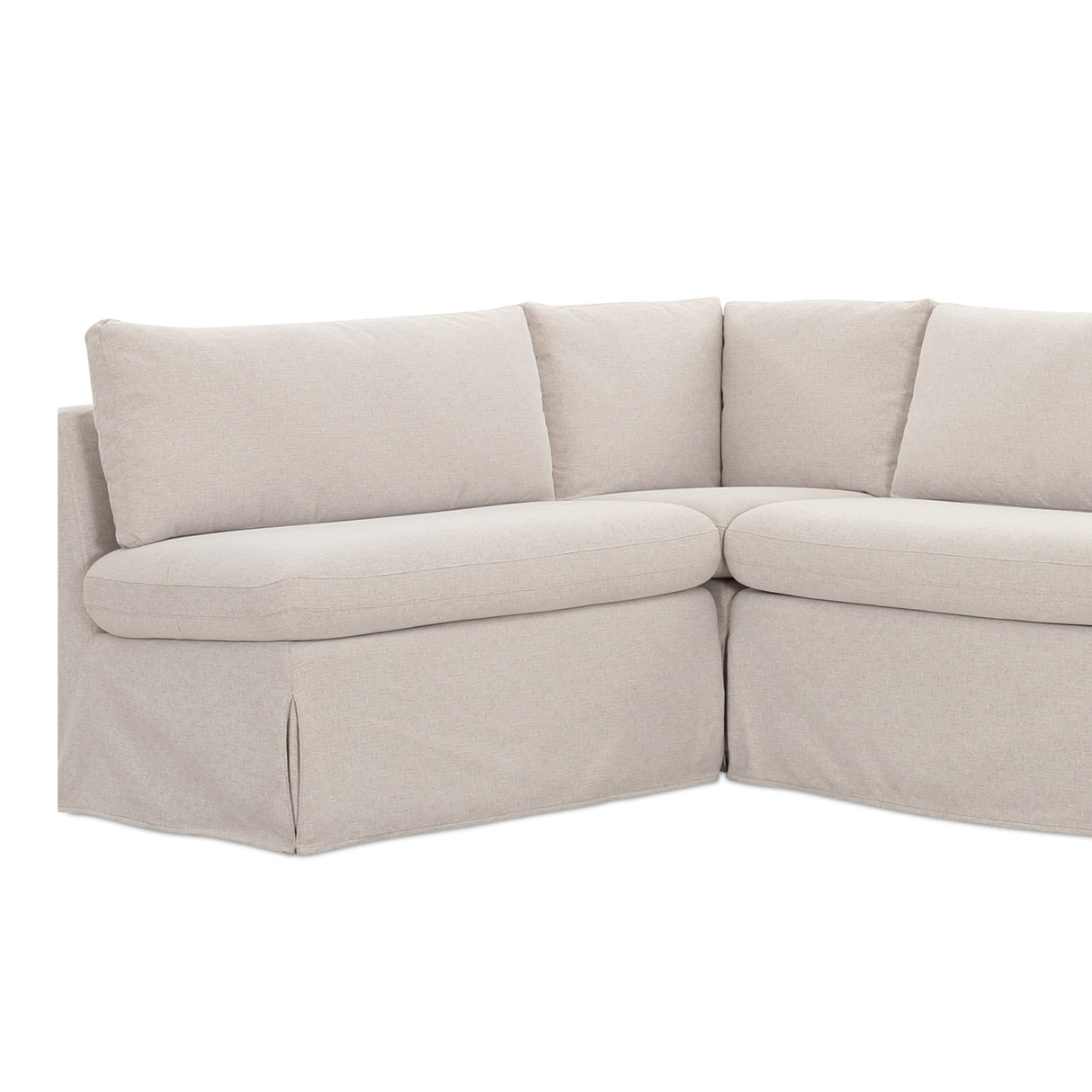 Modern European furniture - Beige L-Shaped Dining Banquette Slipcover M - www.oroa.com | Oroa.com