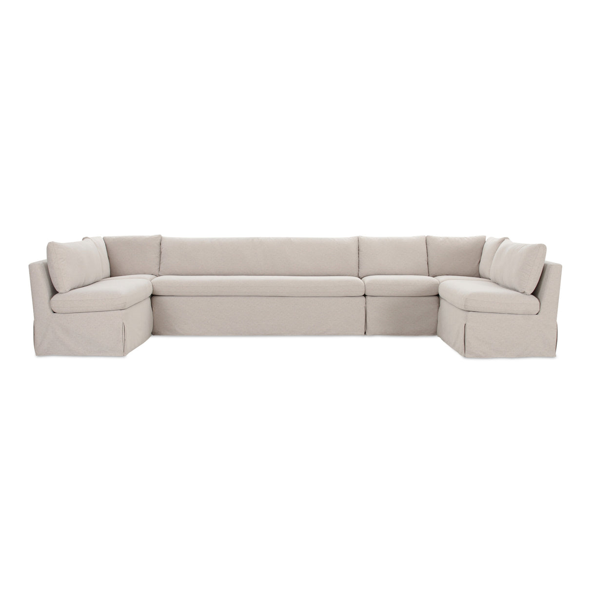 Modern European furniture - Beige U-Shaped Dining Banquette Slipcover M - www.oroa.com | Oroa.com