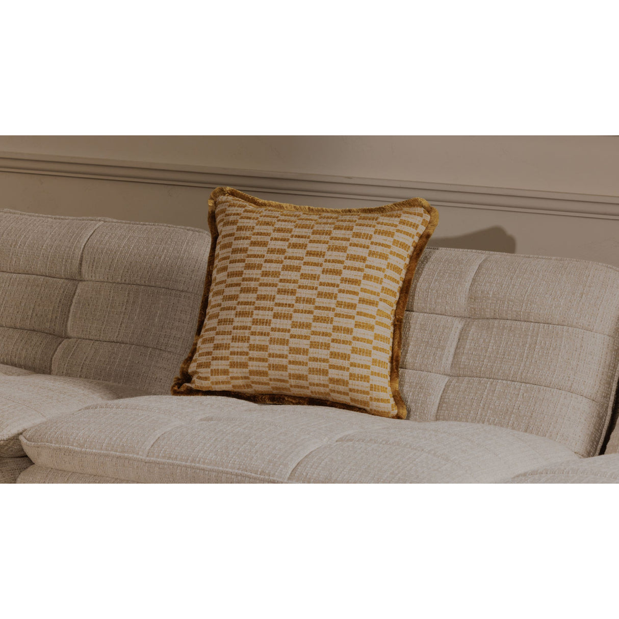 Modern European furniture - Geometric Print Fringed Cushion - www.oroa.com | Oroa.com