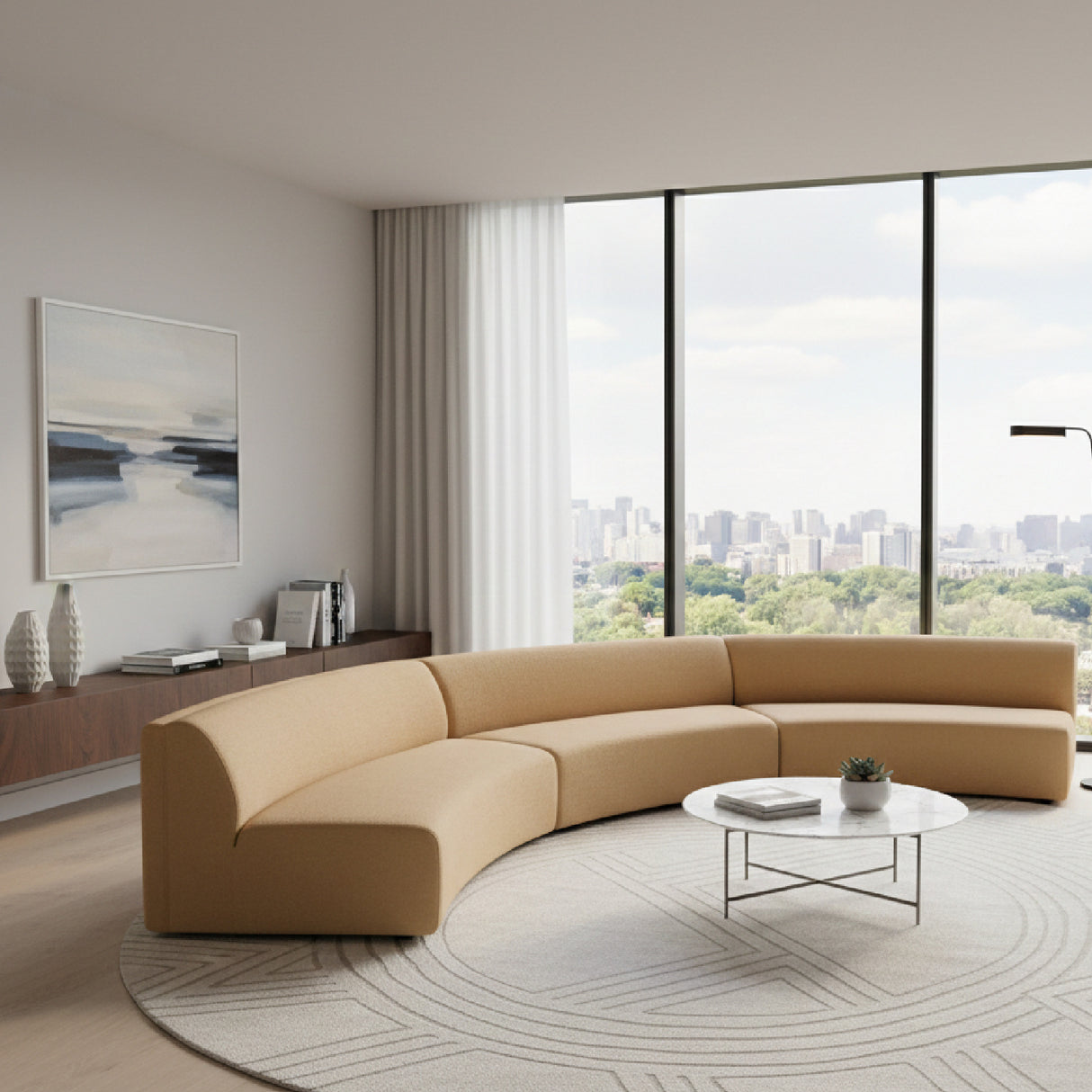 Modern European furniture - Concave 3-Piece Modular Sofa - www.oroa.com | Oroa.com