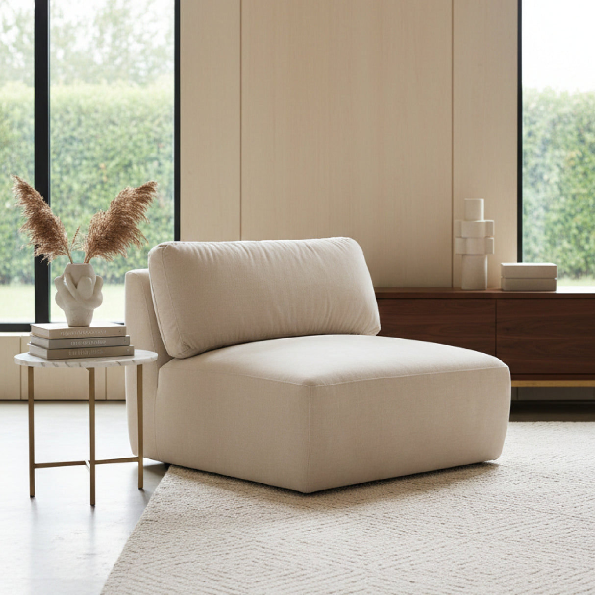 Modern European furniture - Chenille Slipper Chair - www.oroa.com | Oroa.com