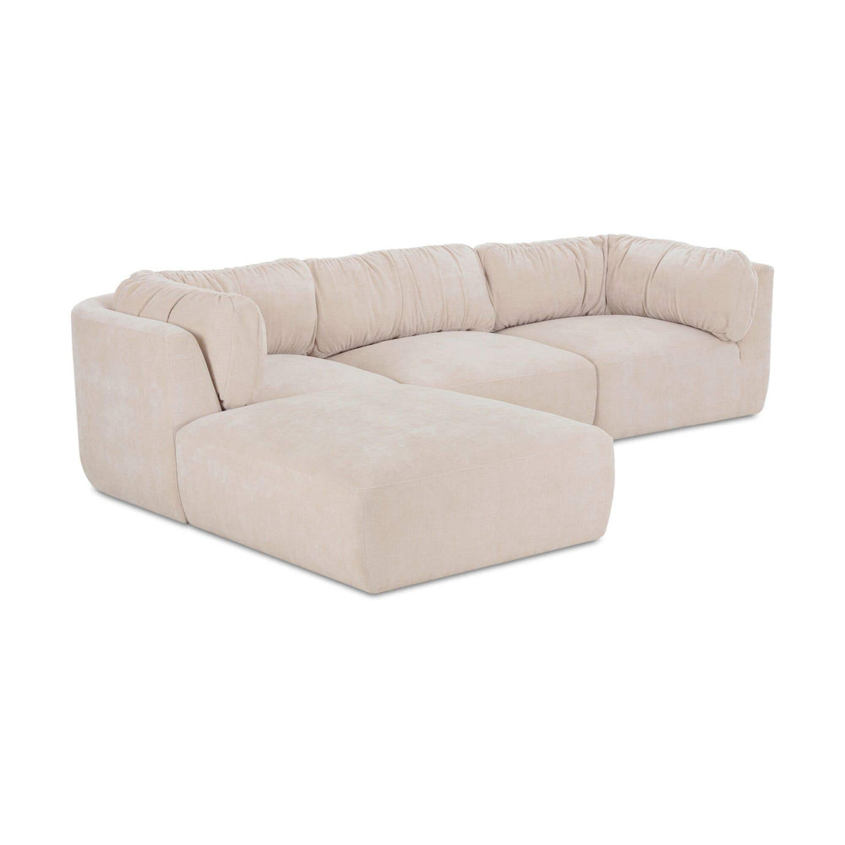 Modern European furniture - Chenille Lounge Modular Sofa - www.oroa.com | Oroa.com