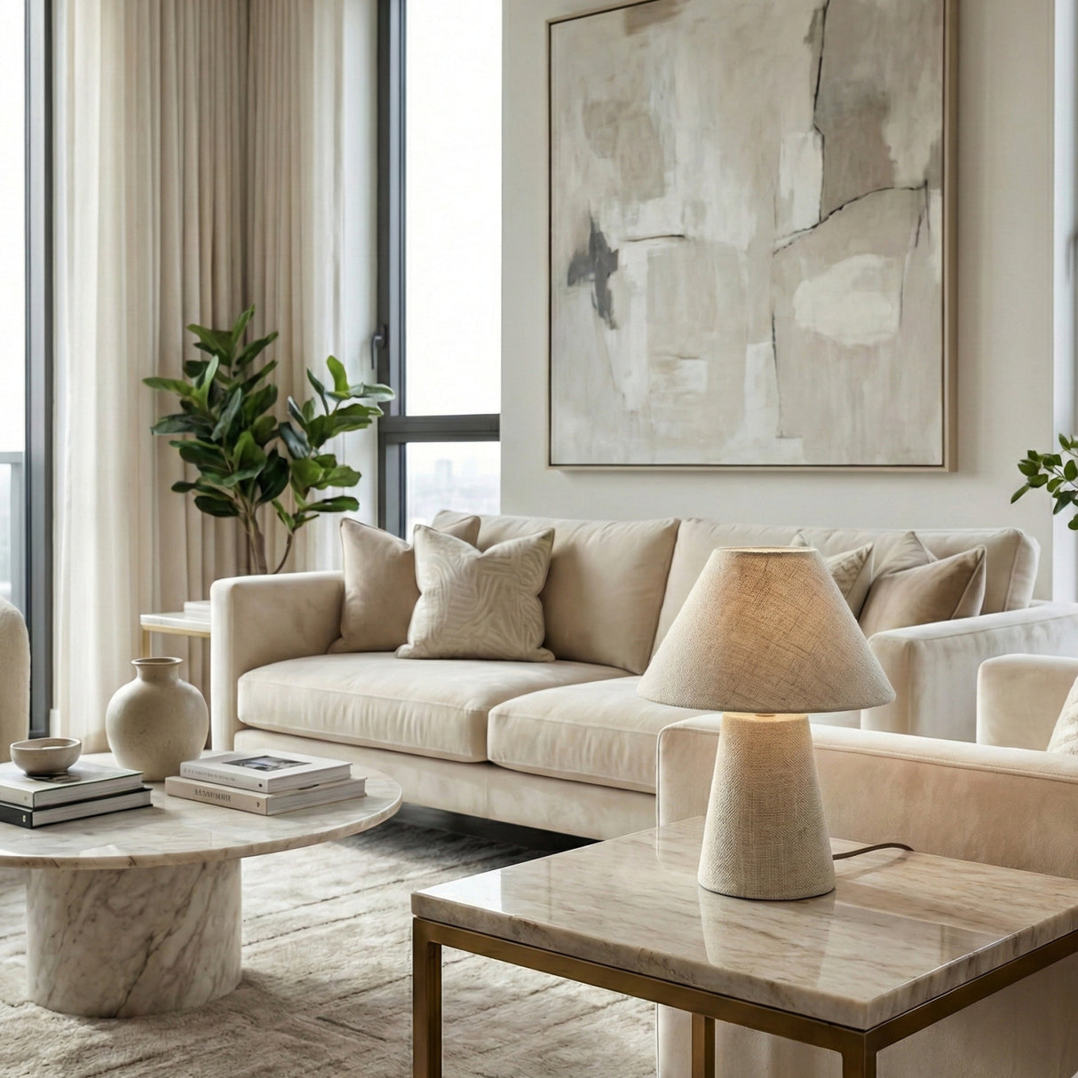 Modern European furniture - Flecked White Table Lamp - www.oroa.com | Oroa.com