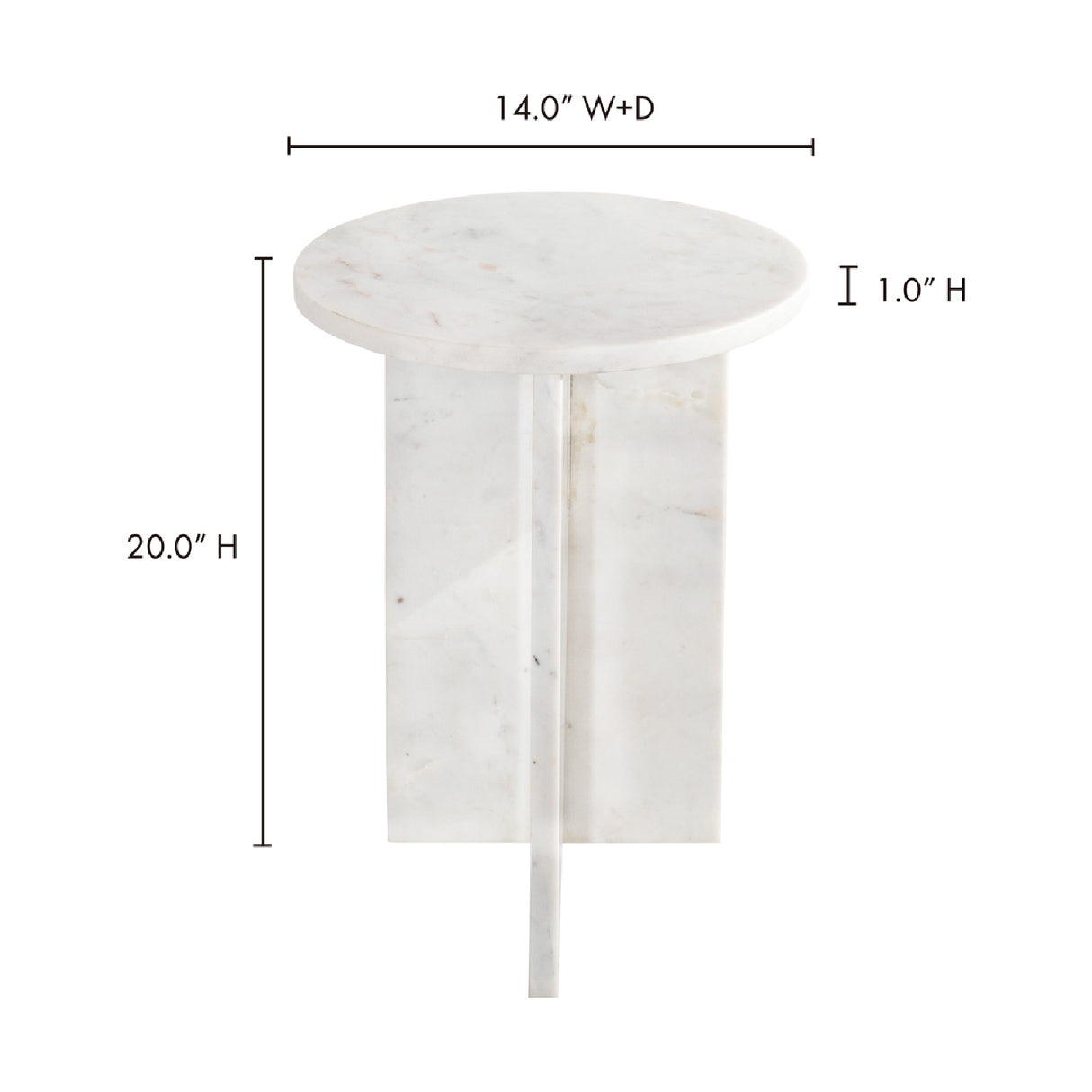 Modern European furniture - Round Marble Modern Accent Table - www.oroa.com | Oroa.com