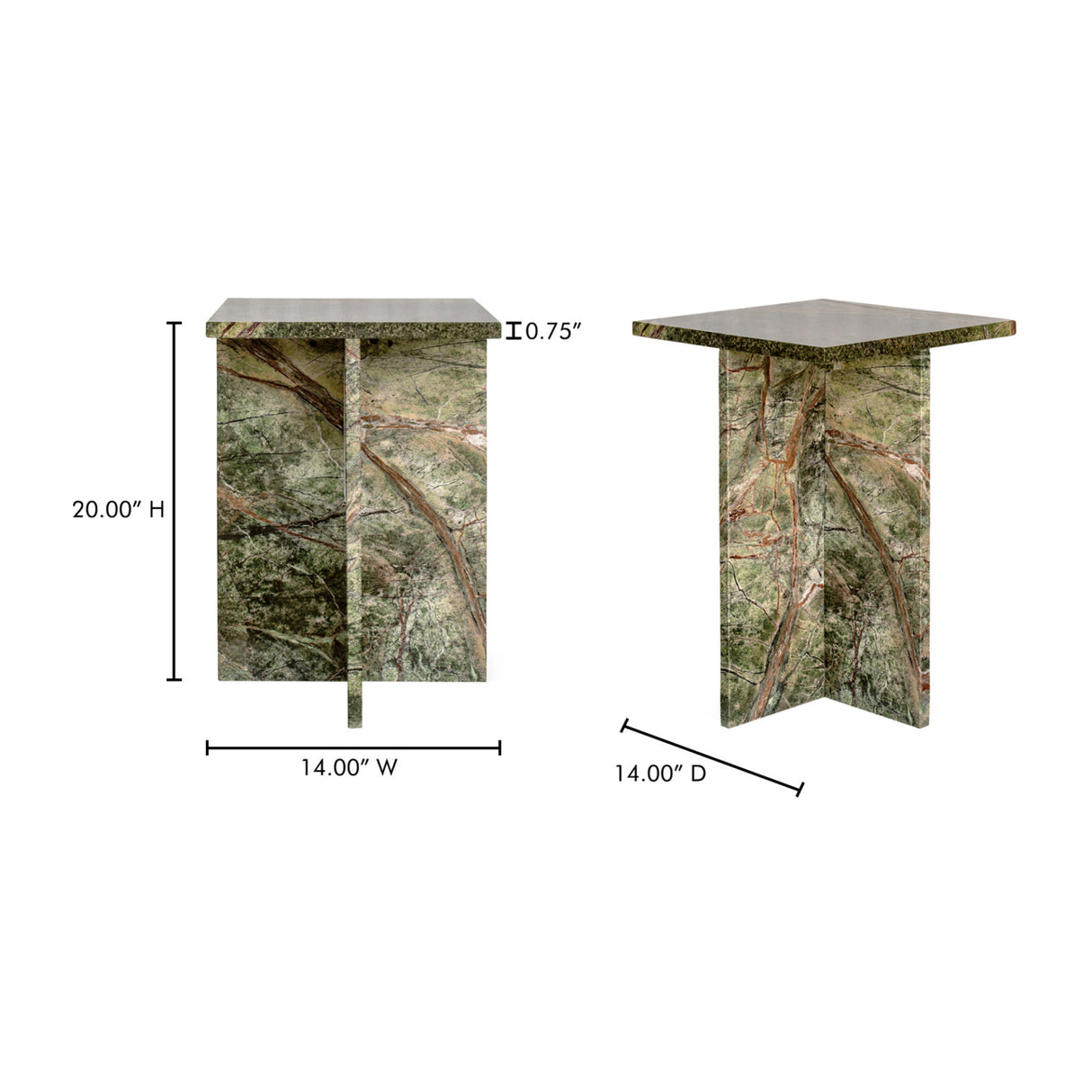 Modern European furniture - Marble Square Accent Table - www.oroa.com | Oroa.com