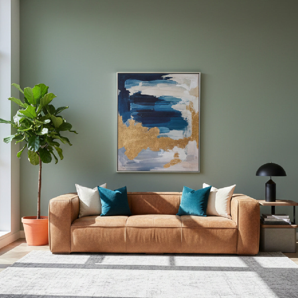 Brown Leather Sofa | Oroa.com
