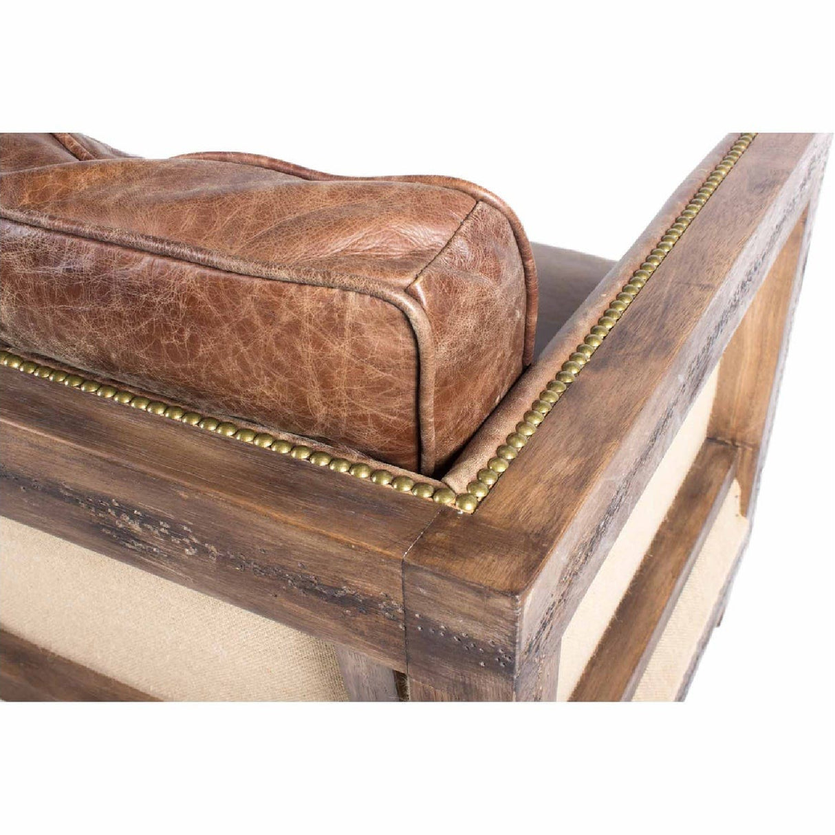 Modern European furniture - Brown Leather Rustic Sofa - www.oroa.com | Oroa.com