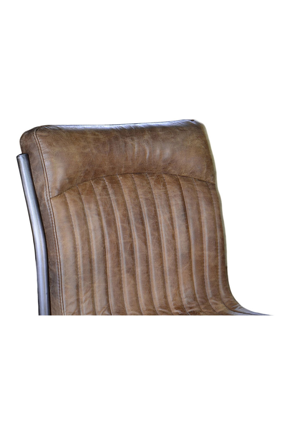 Modern European furniture - Brown Leather Dining Chair Set (2) - www.oroa.com | Oroa.com