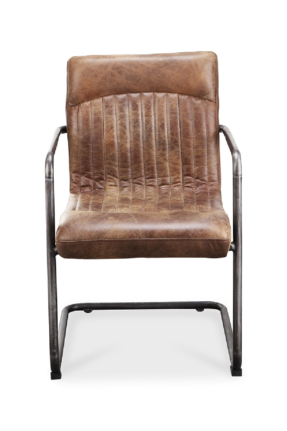Modern European furniture - Brown Leather Lounge Armchair Set (2) - www.oroa.com | Oroa.com