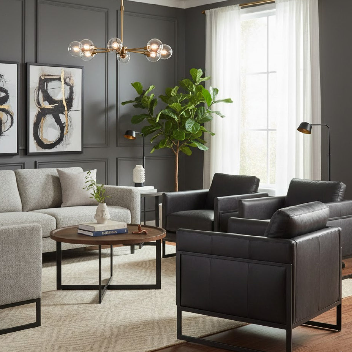 Modern European furniture - Leather Cantilevered Club Chair - www.oroa.com | Oroa.com