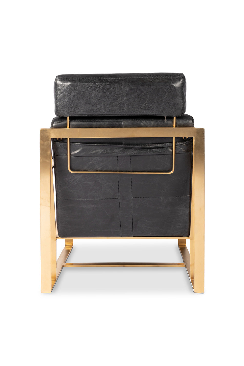 Modern European furniture - Black Leather Occasional Chair - www.oroa.com | Oroa.com