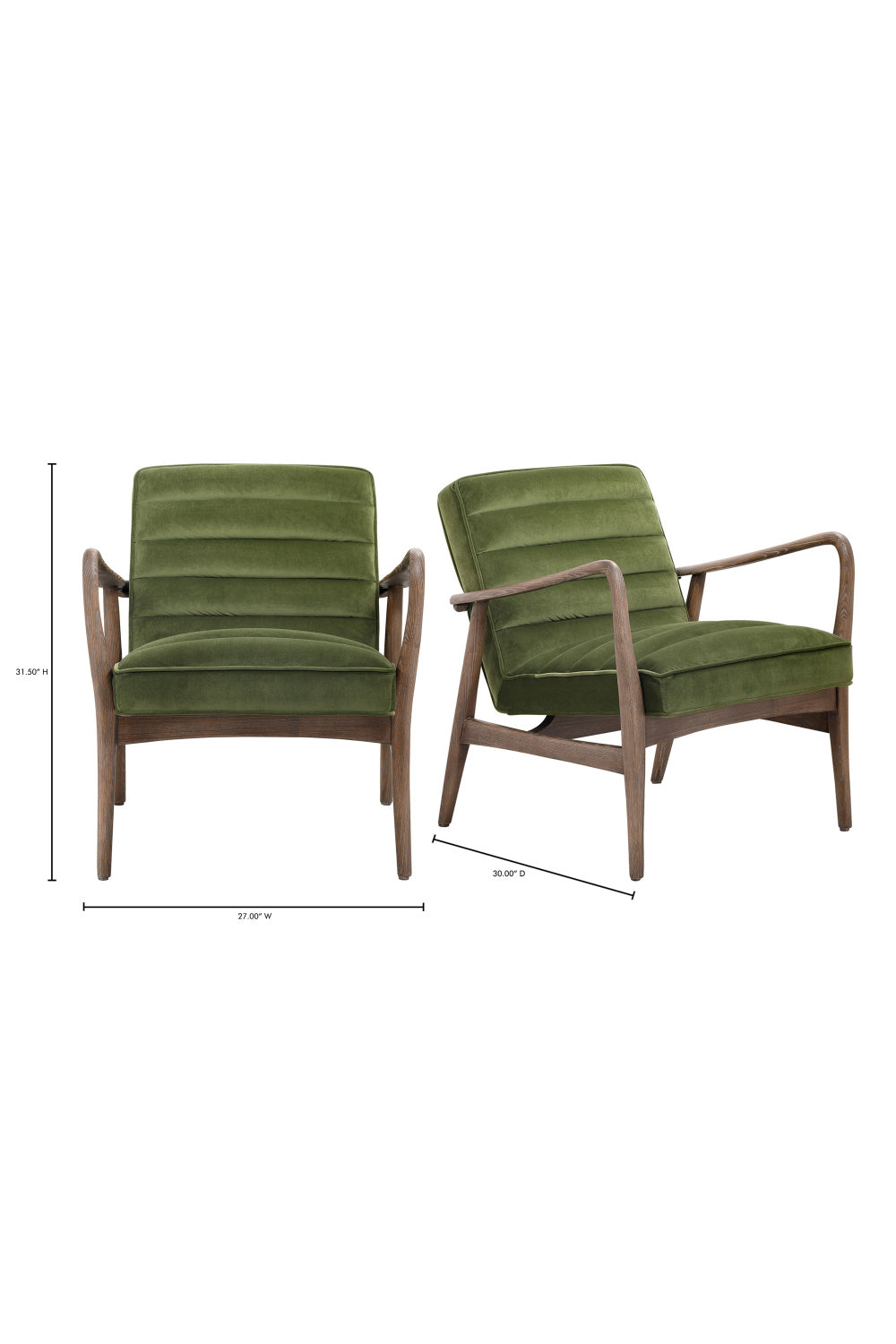 Modern European furniture - Green Velvet Tufted Lounge Chair - www.oroa.com | Oroa.com