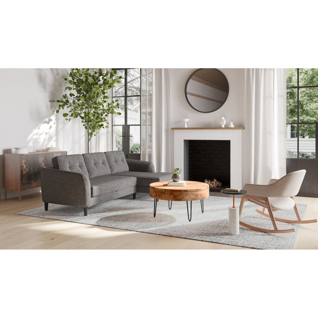 Modern European furniture - VIntage Look Wooden Sideboard - www.oroa.com | Oroa.com