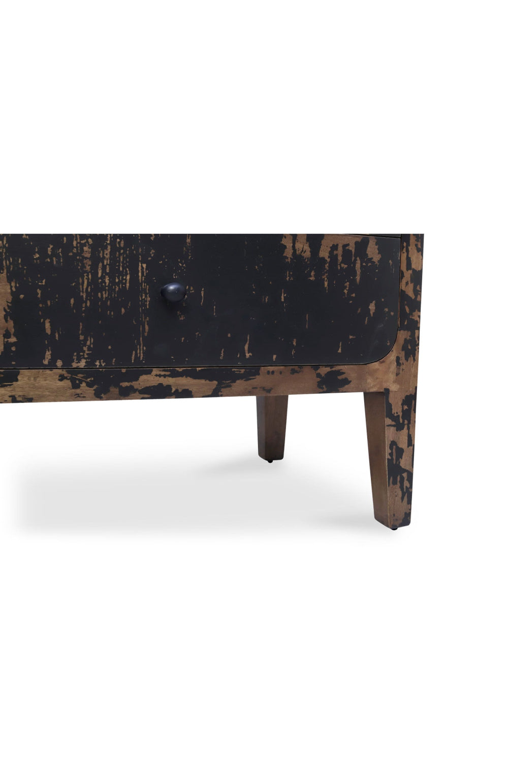 Modern European furniture - Distressed Black 2-Drawer Nightstand - www.oroa.com | Oroa.com