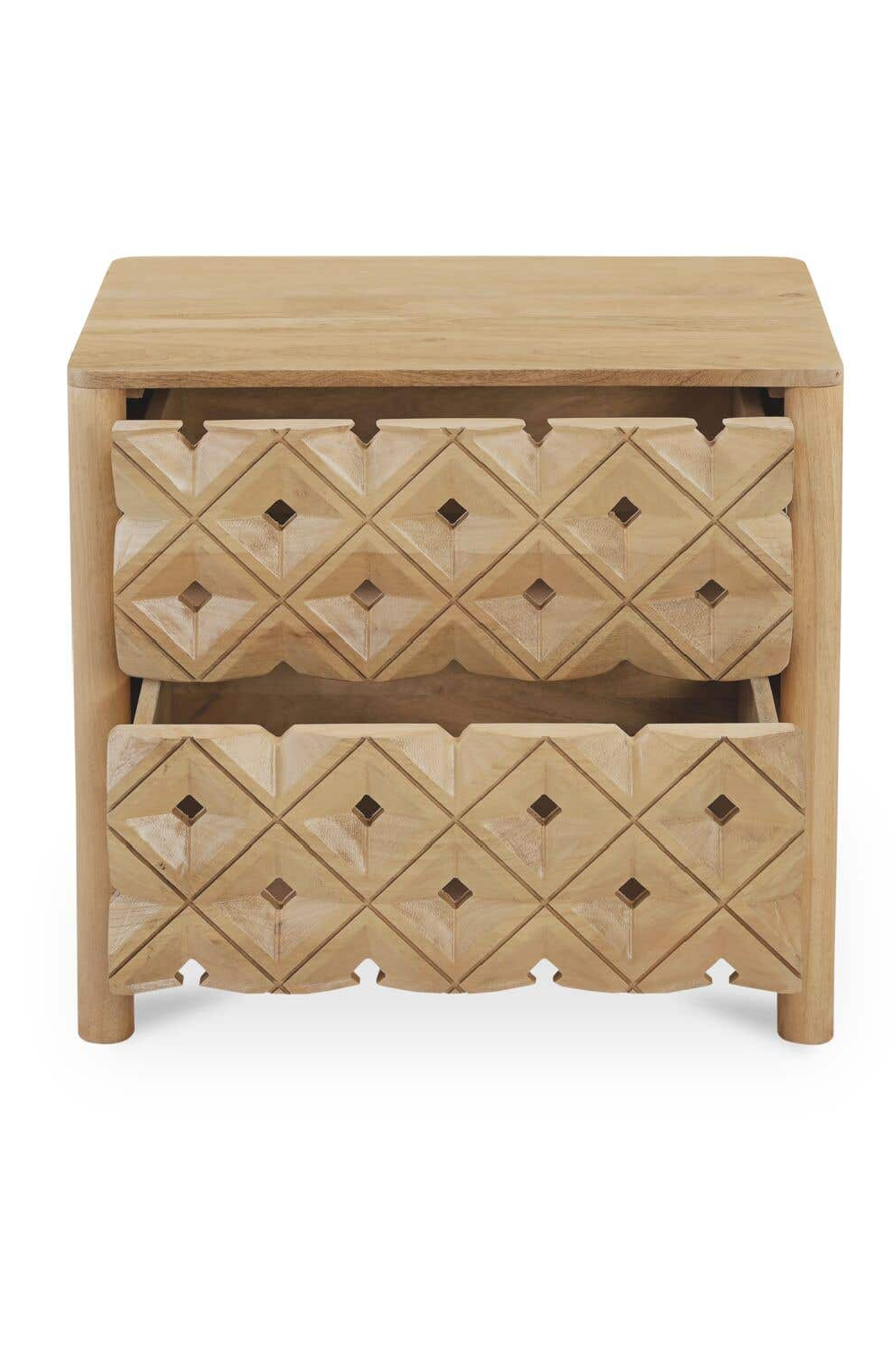 Modern European furniture - 2-Drawer Mango Wood Nightstand - www.oroa.com | Oroa.com