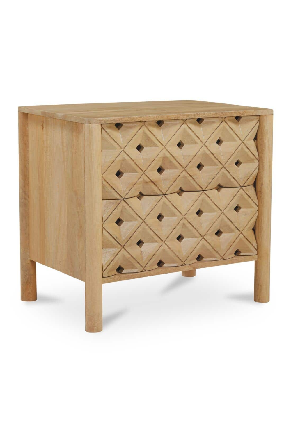 Modern European furniture - 2-Drawer Mango Wood Nightstand - www.oroa.com | Oroa.com