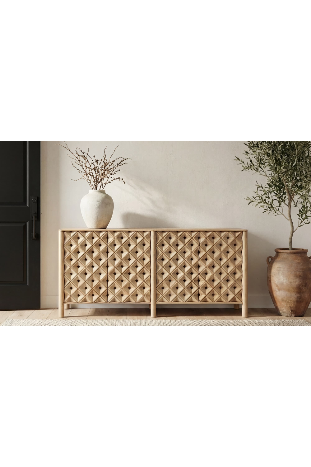 Modern European furniture - 4-Door Mango Wood Sideboard - www.oroa.com | Oroa.com