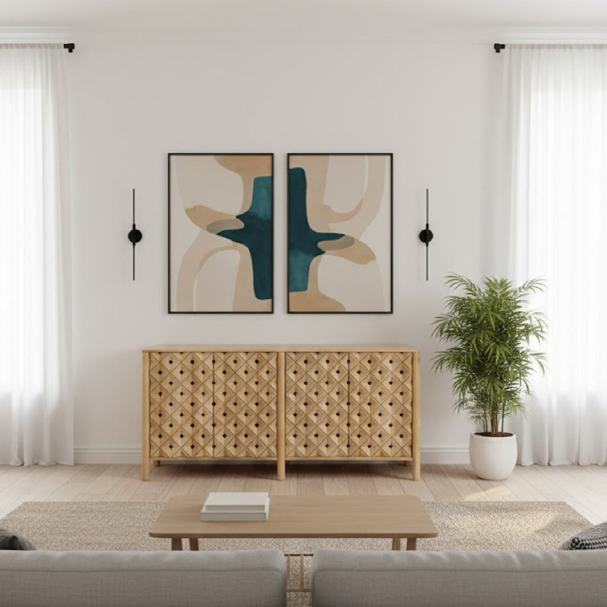 Modern European furniture - 4-Door Mango Wood Sideboard - www.oroa.com | Oroa.com