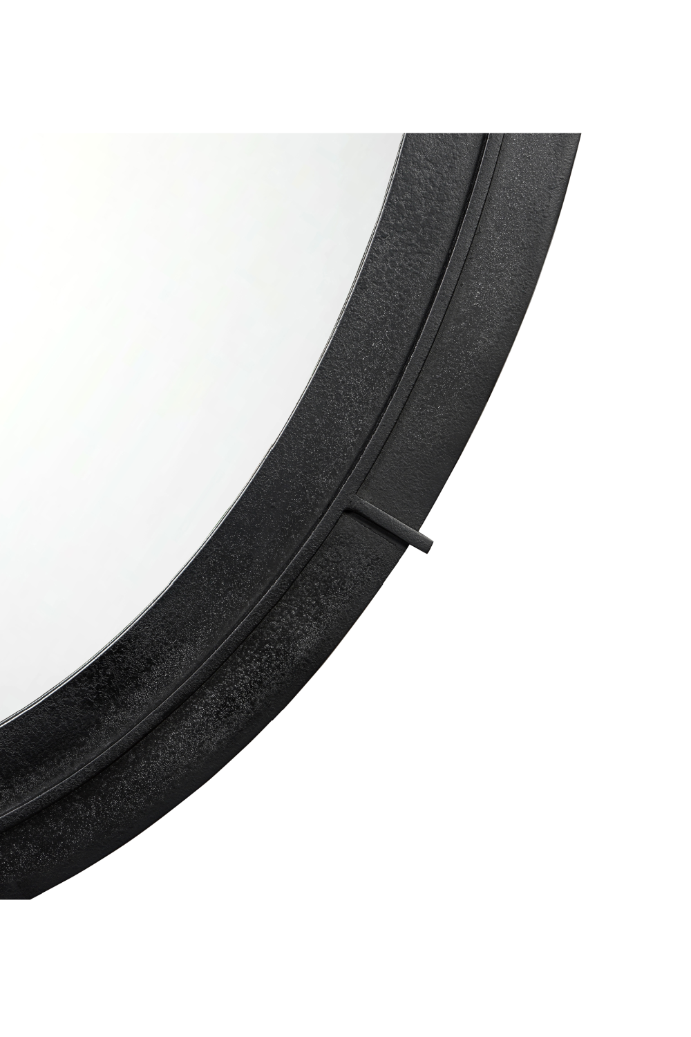 Modern European furniture - Aged Black Oval Mirror - www.oroa.com | Oroa.com