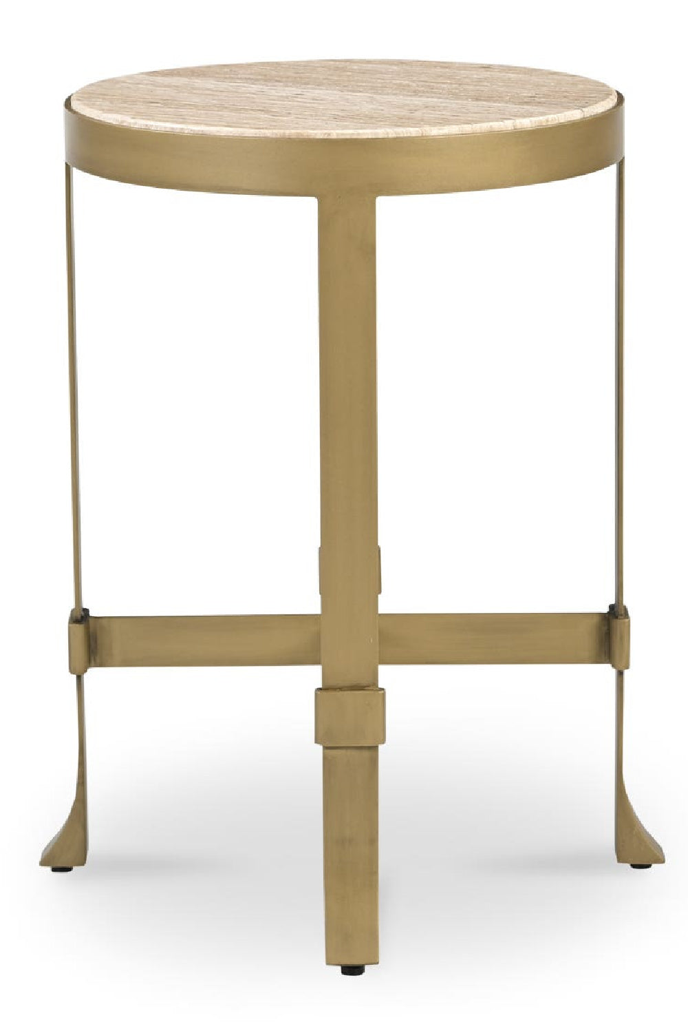 Modern European furniture - Round Travertine Accent Table - www.oroa.com | Oroa.com