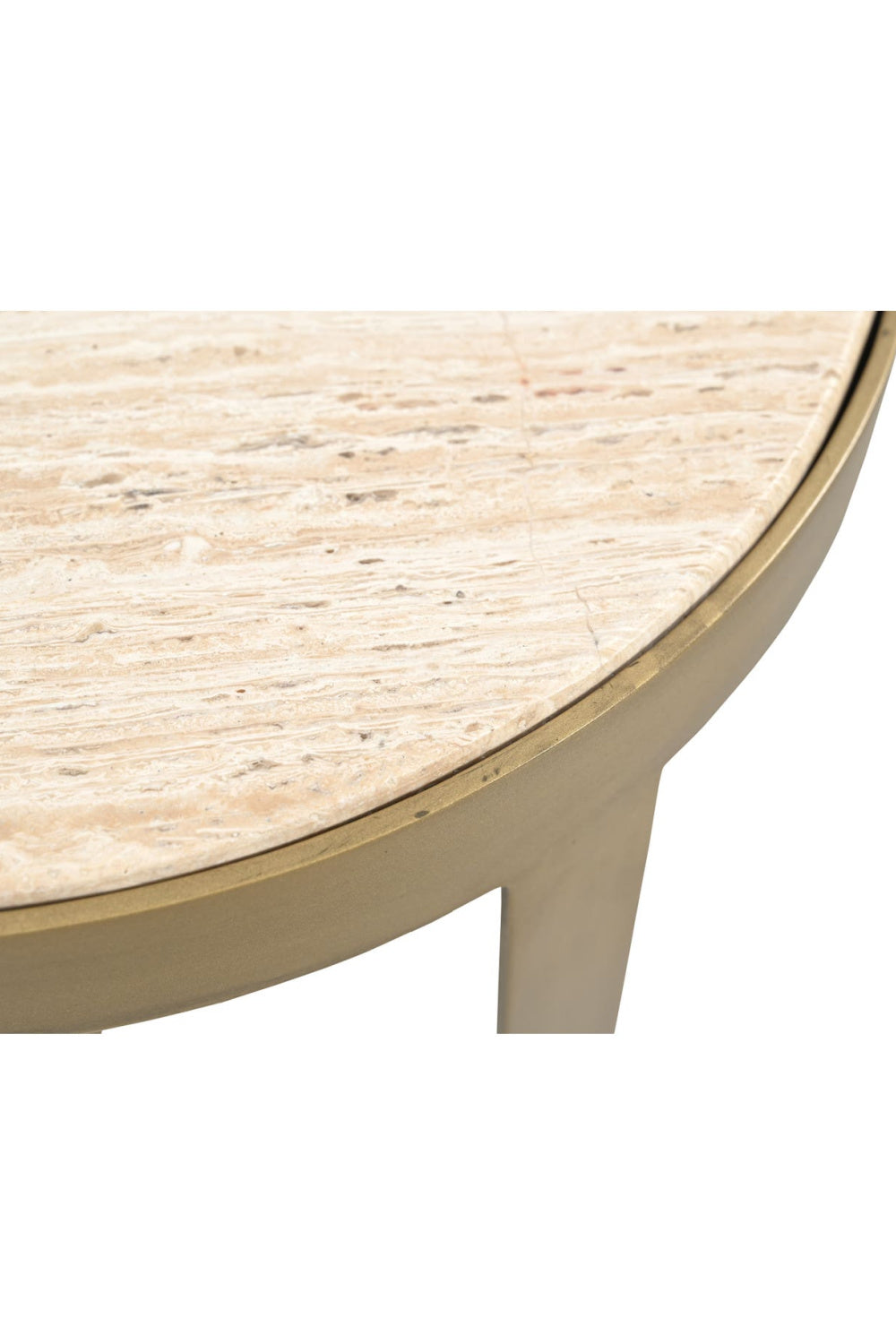 Modern European furniture - Round Travertine Accent Table - www.oroa.com | Oroa.com
