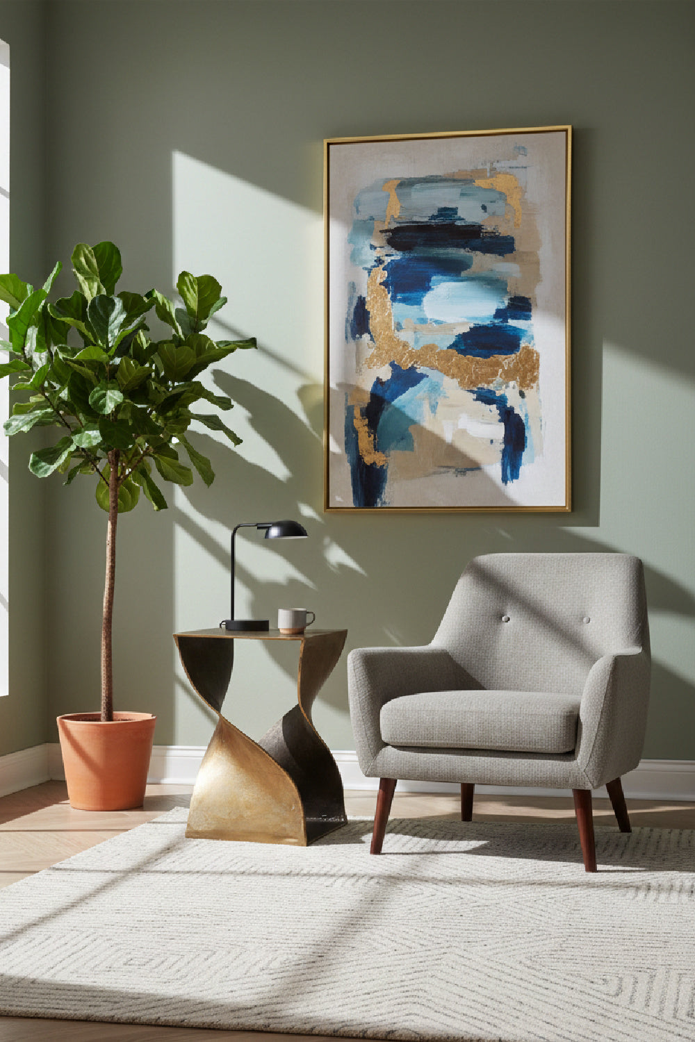 Modern European furniture - Brass Twisted Accent Table - www.oroa.com | Oroa.com