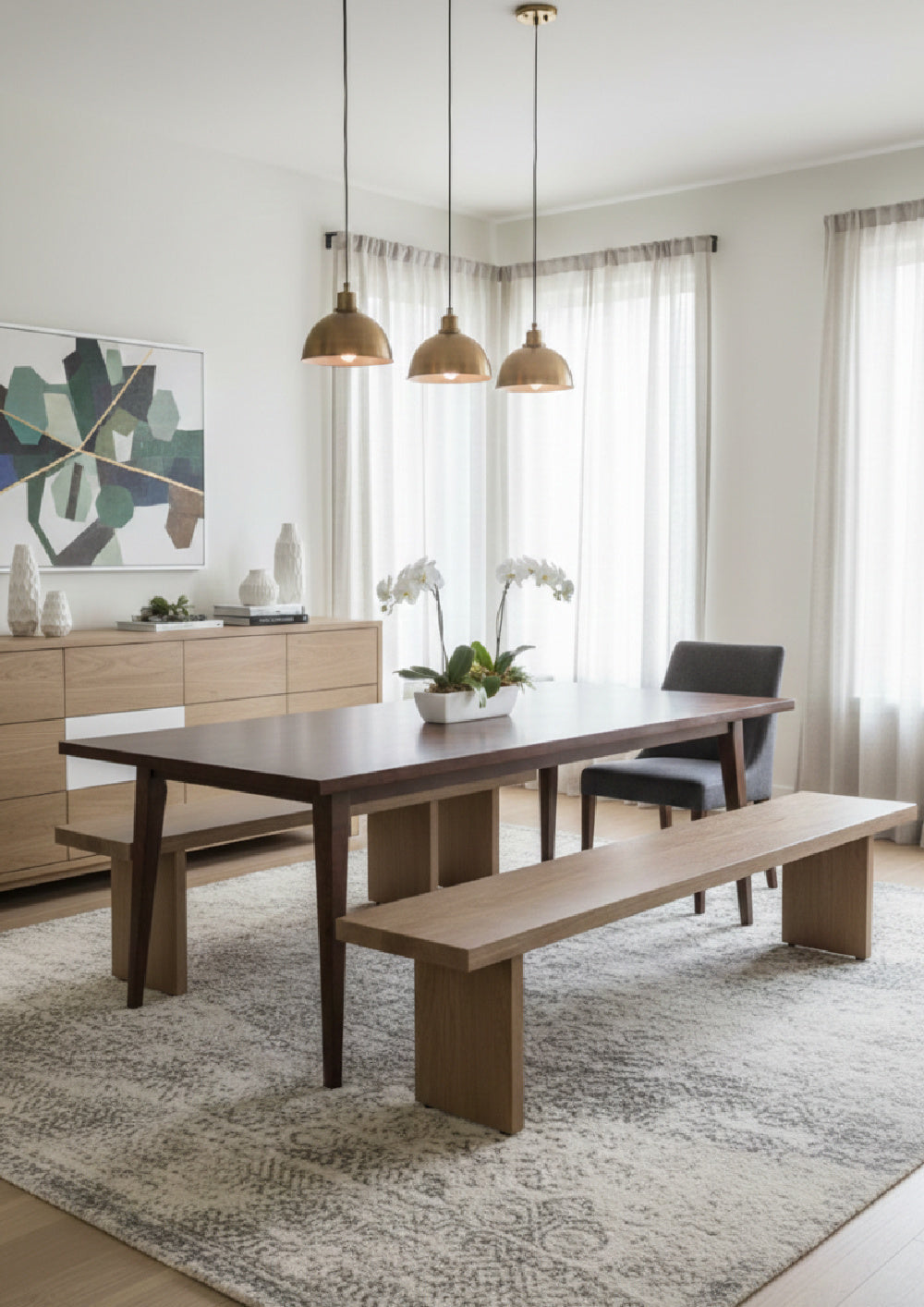 Modern European furniture - Sandblasted Oak Dining Bench - www.oroa.com | Oroa.com