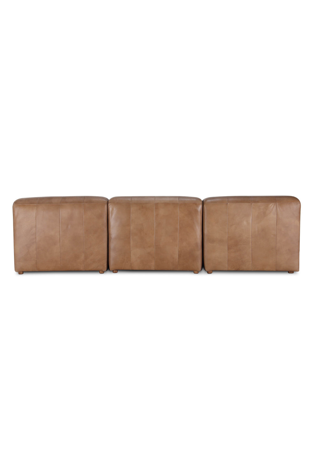 Modern European furniture - Ribbed Tan Leather Sectional Sofa - www.oroa.com | Oroa.com