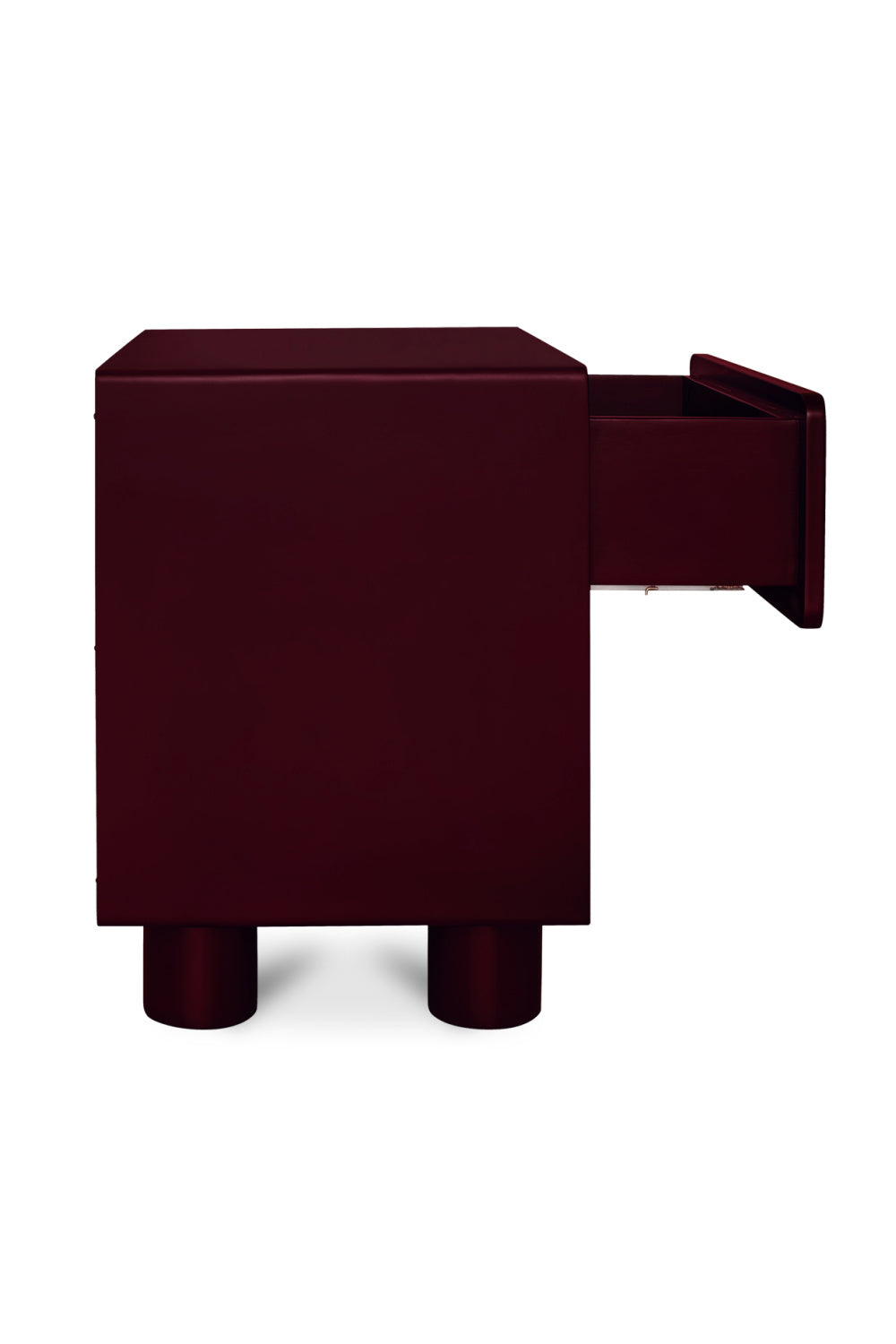 Modern European furniture - Red Wooden 1-Drawer Nightstand - www.oroa.com | Oroa.com