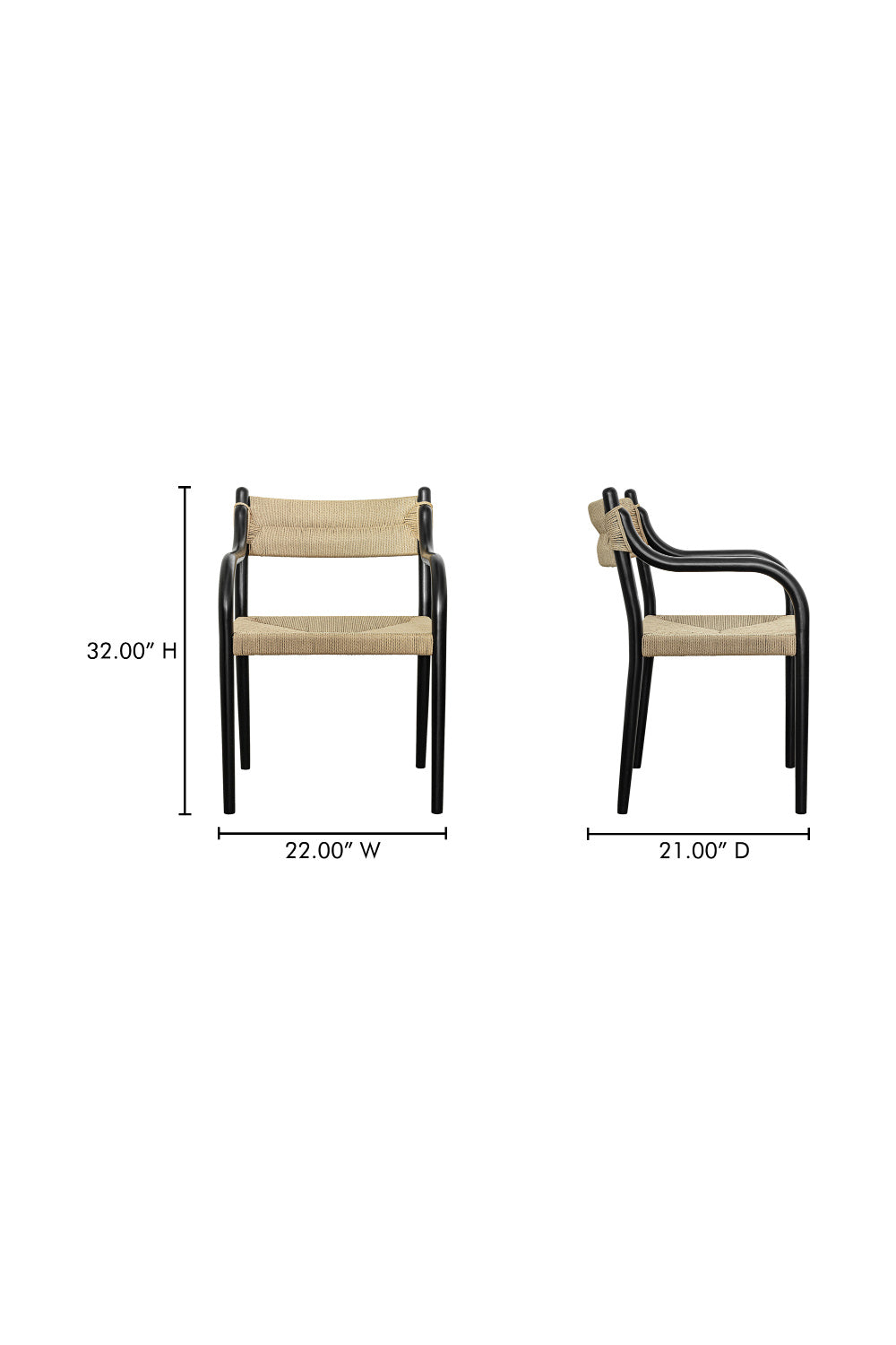 Modern European furniture - Minimalist Beech Wood & Rope Dining Chair - www.oroa.com | Oroa.com