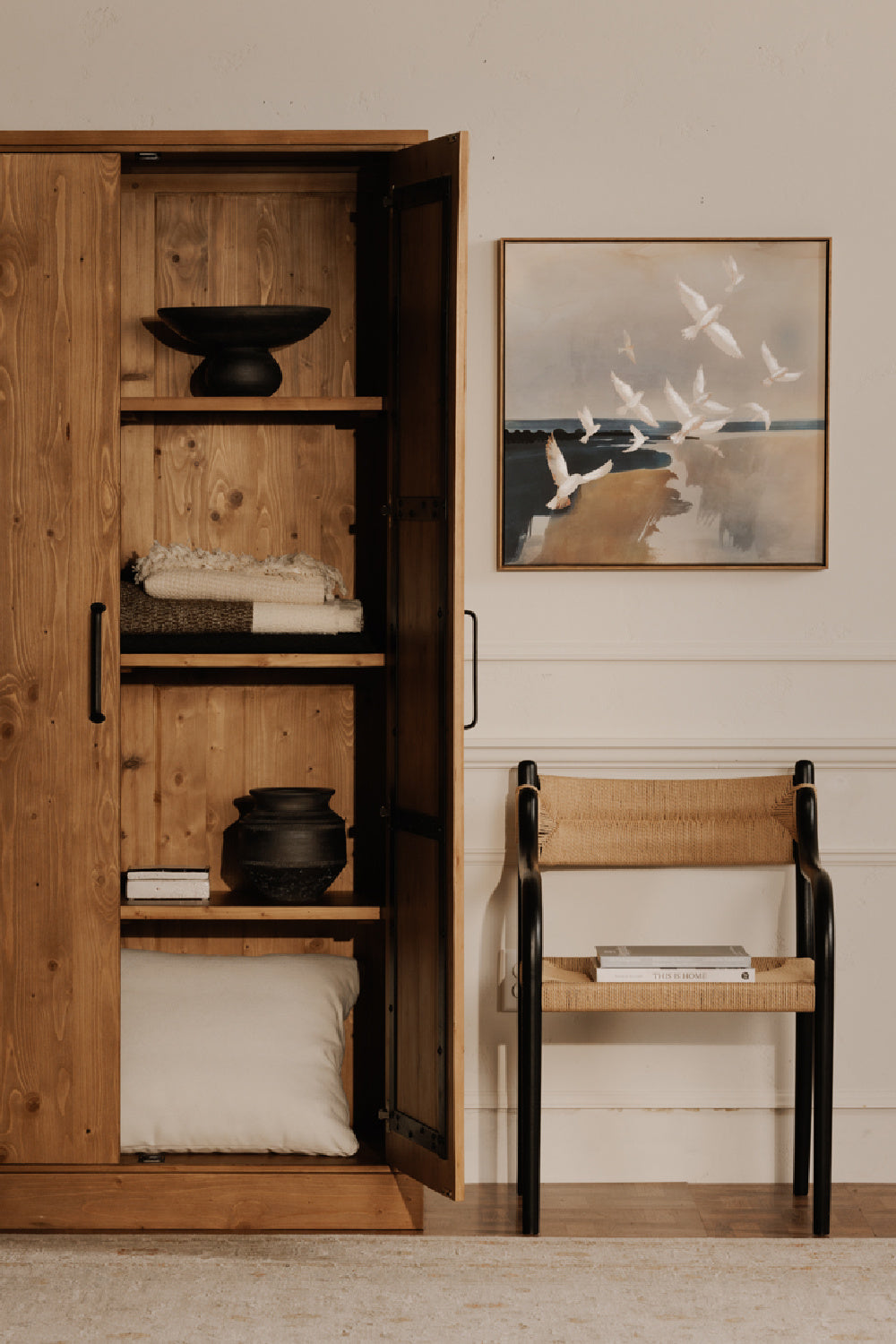 Modern European furniture - Minimalist Beech Wood & Rope Dining Chair - www.oroa.com | Oroa.com