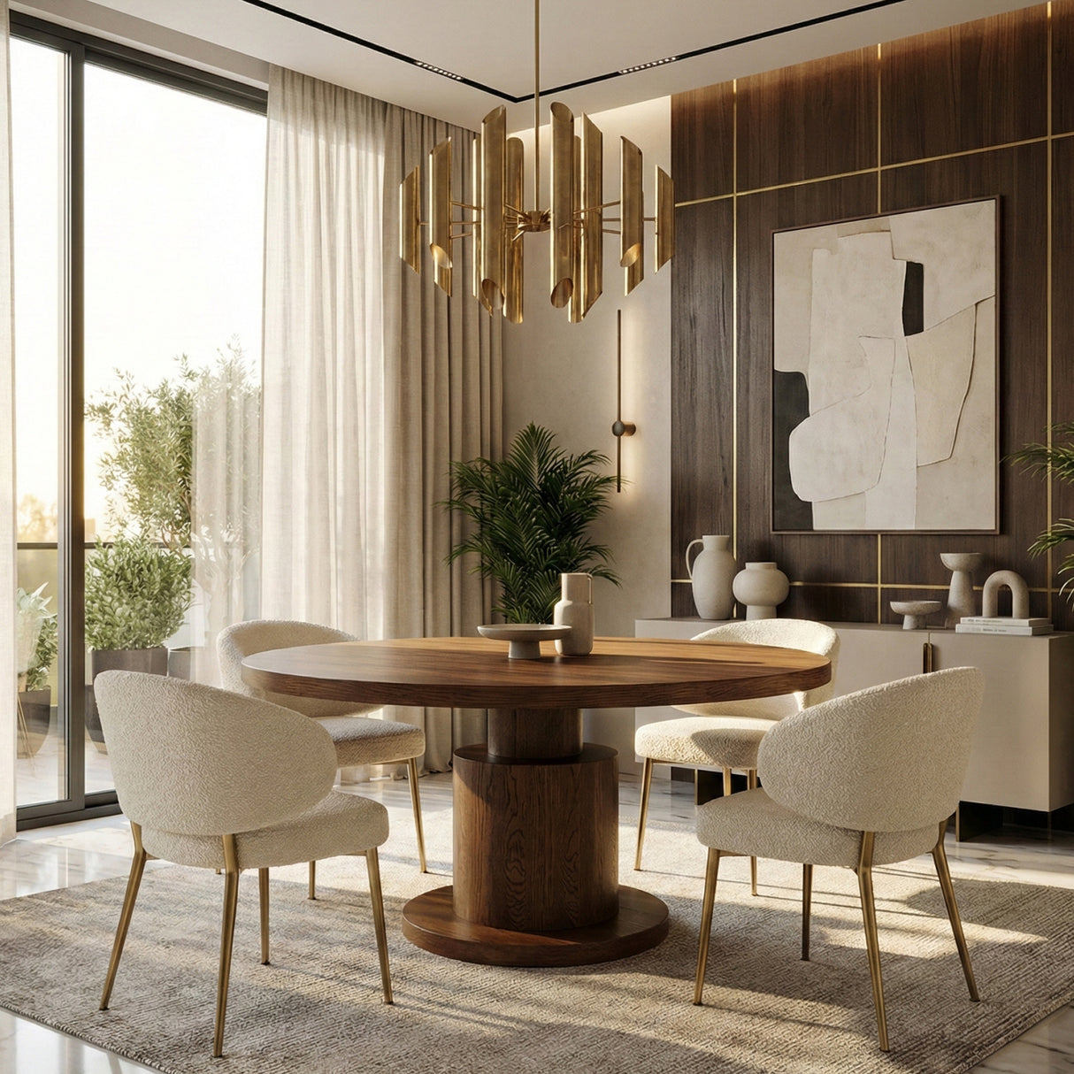 Modern European furniture - Round Oak Dining Table - www.oroa.com | Oroa.com