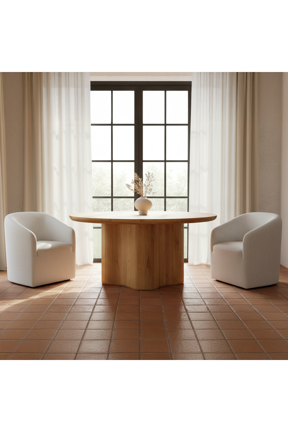Modern European furniture - Natural Oak Veneer Dining Table - www.oroa.com | Oroa.com