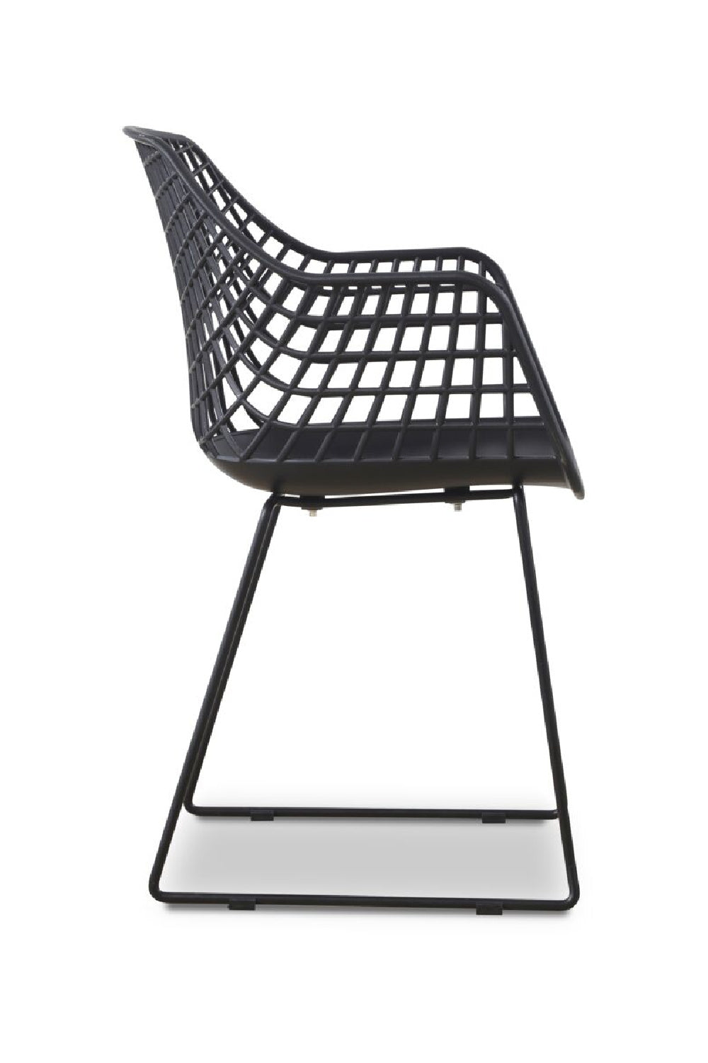 Modern European furniture - Black Perforated Indoor/Outdoor Dining Chairs (2) - www.oroa.com | Oroa.com