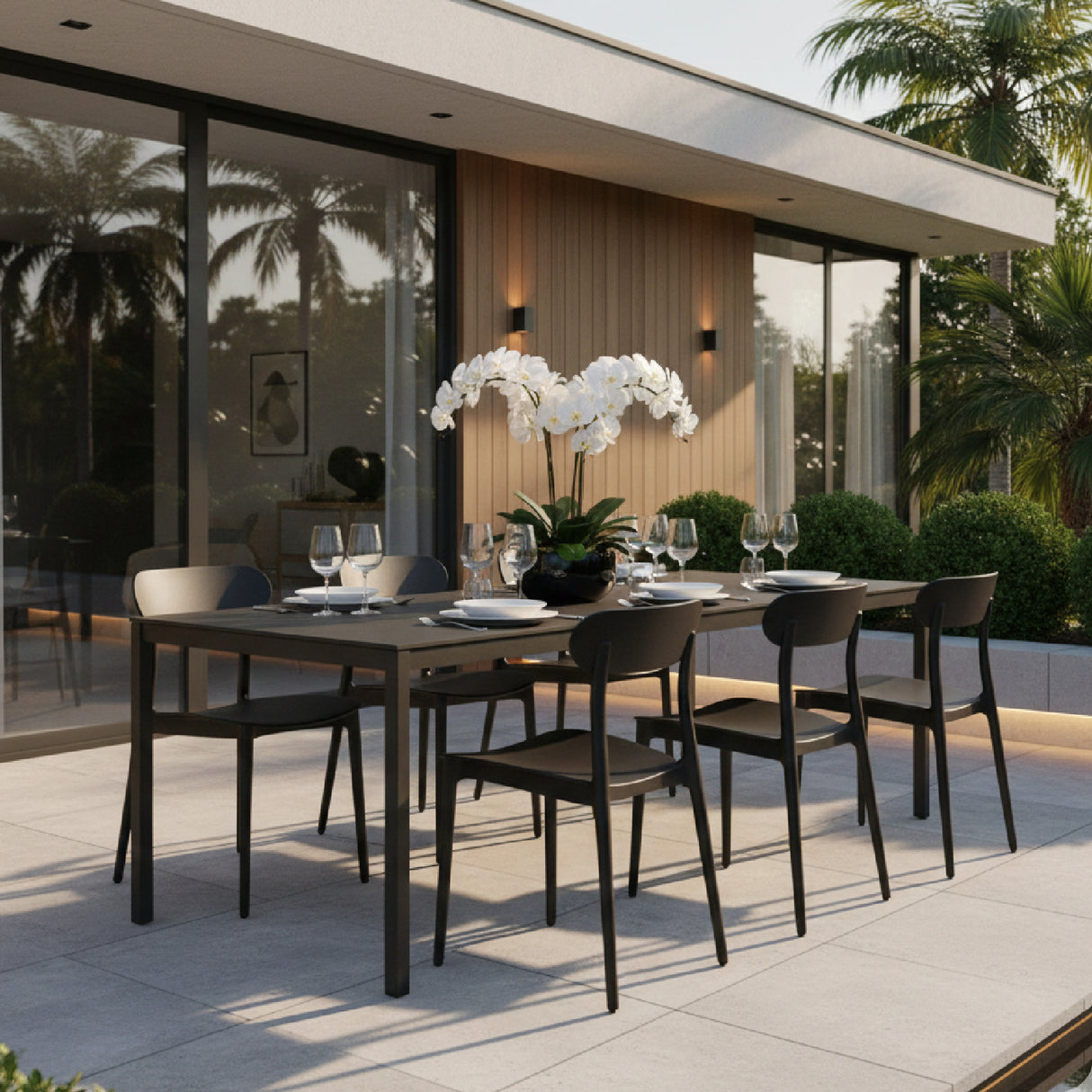 Modern European furniture - Open-Back Indoor/Outdoor Dining Chairs (2) - www.oroa.com | Oroa.com