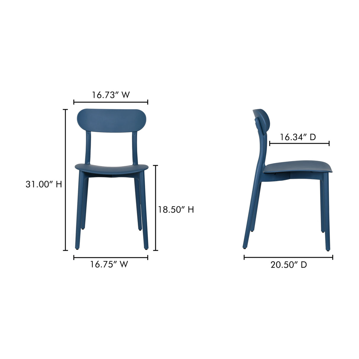 Modern European furniture - Open-Back Indoor/Outdoor Dining Chairs (2) - www.oroa.com | Oroa.com