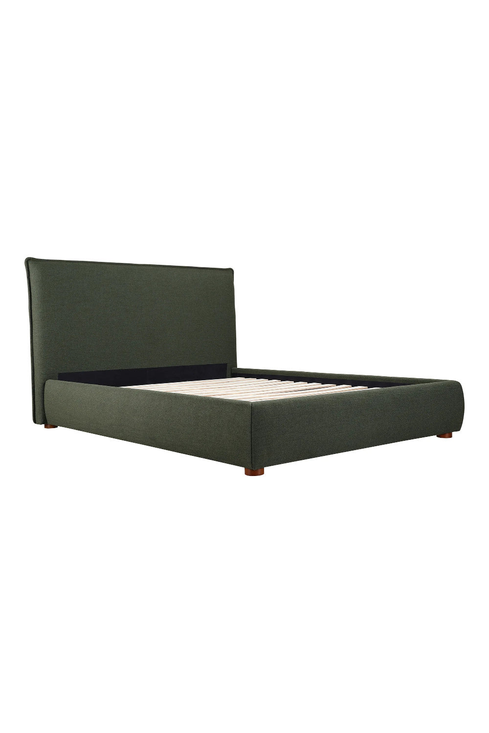Modern European furniture - Green Linen Blend King Bed - www.oroa.com | Oroa.com