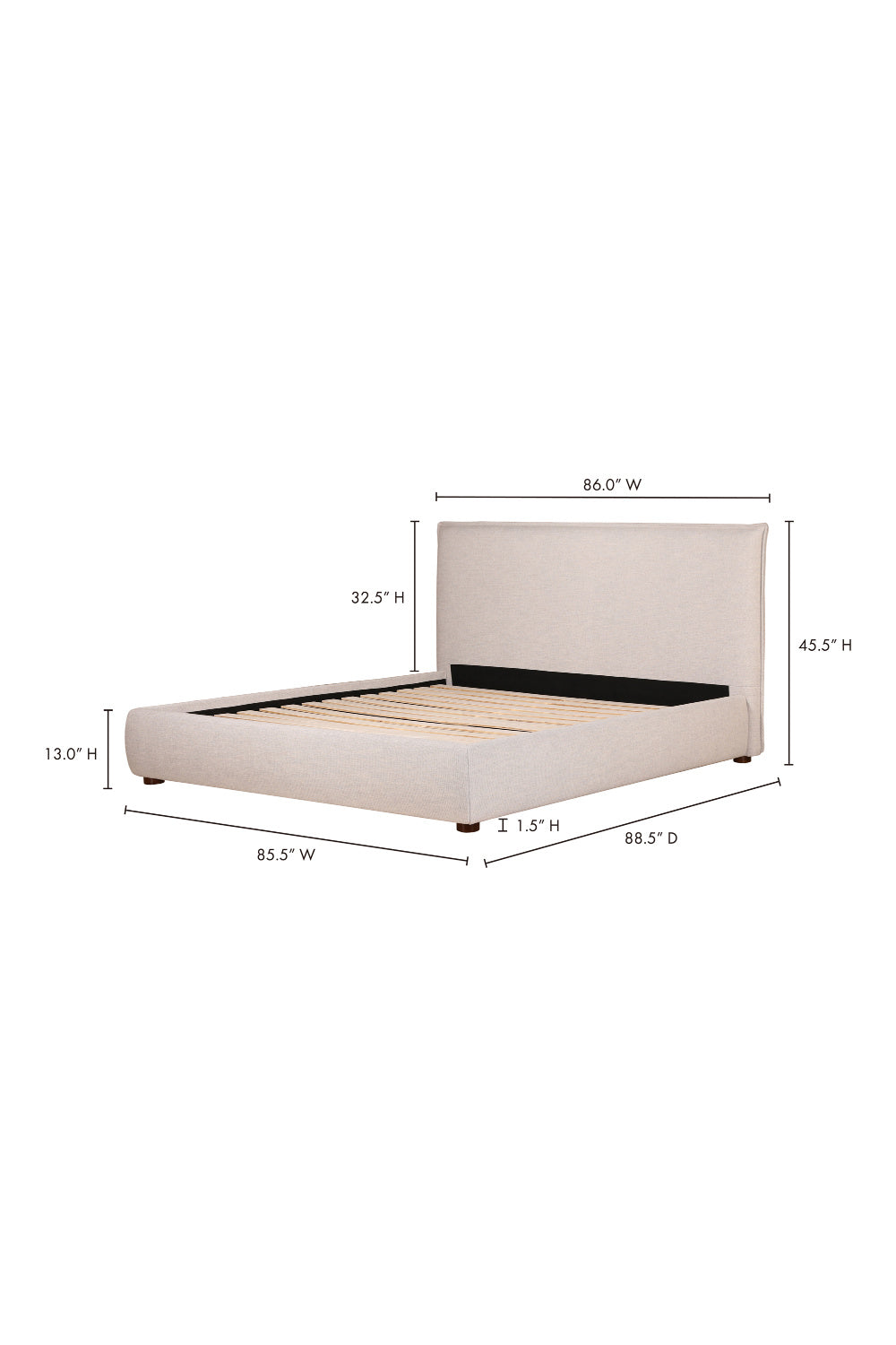 Modern European furniture - Gray Linen Blend Bed - www.oroa.com | Oroa.com