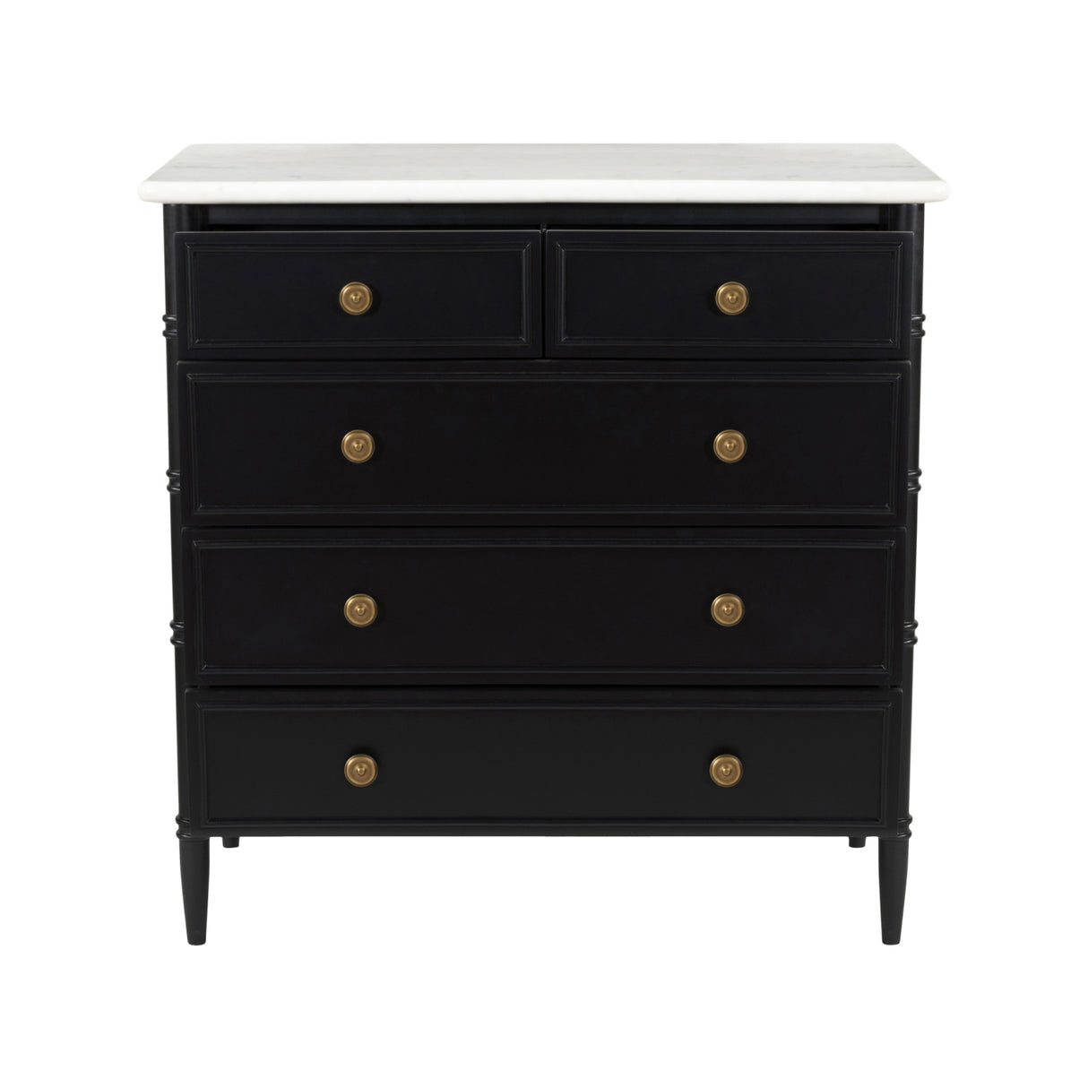 Modern European furniture - Black 5-Drawer Chest - www.oroa.com | Oroa.com