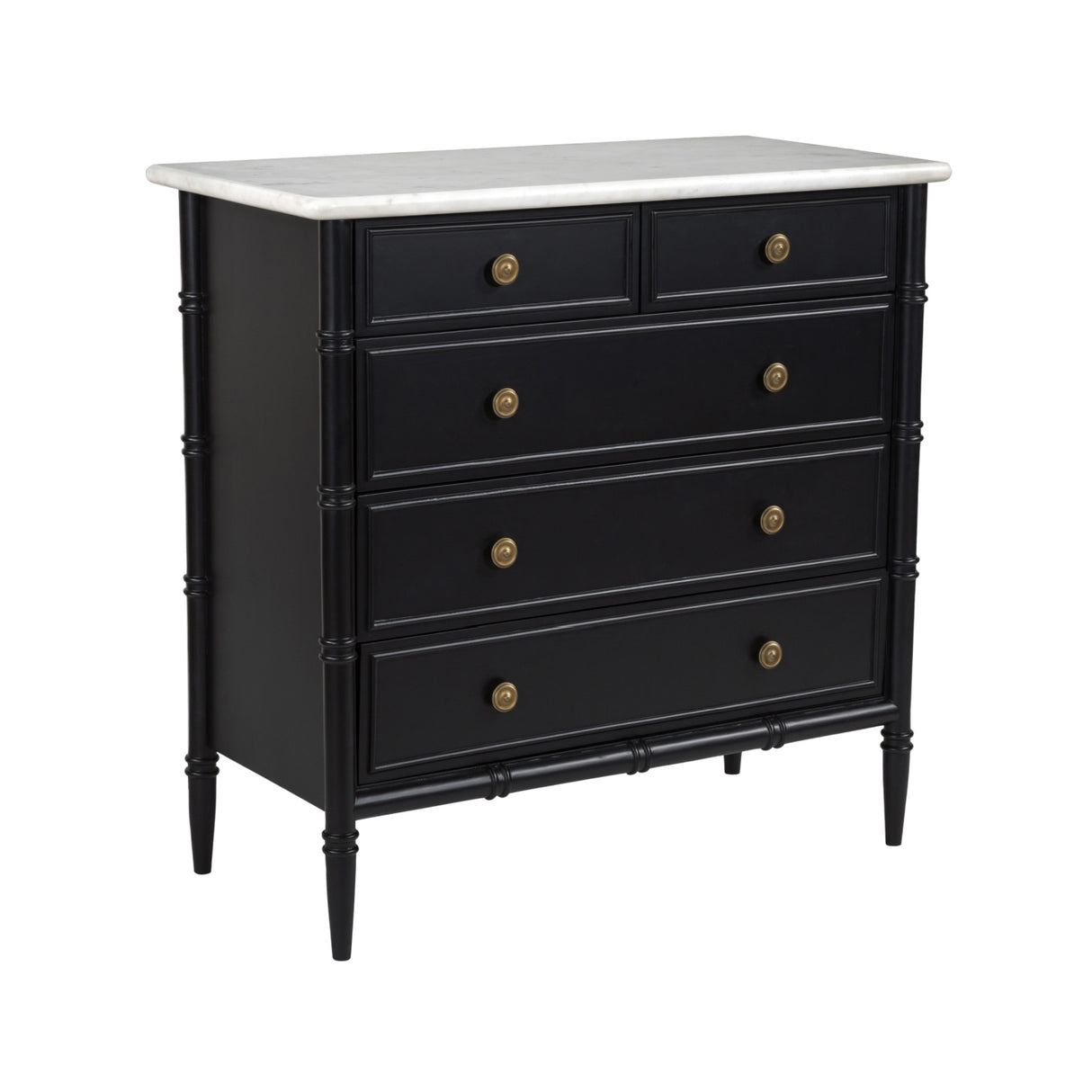 Modern European furniture - Black 5-Drawer Chest - www.oroa.com | Oroa.com