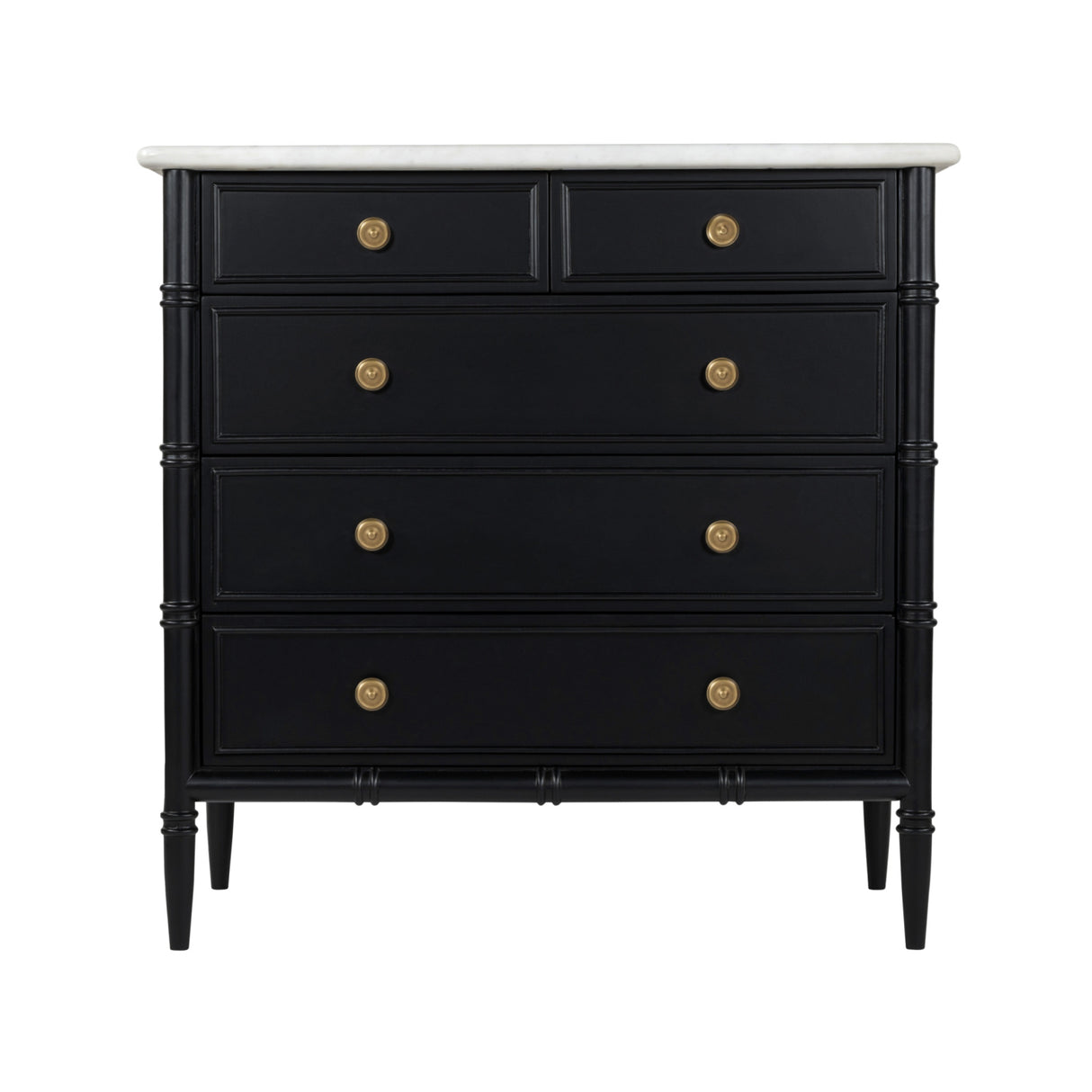 Modern European furniture - Black 5-Drawer Chest - www.oroa.com | Oroa.com