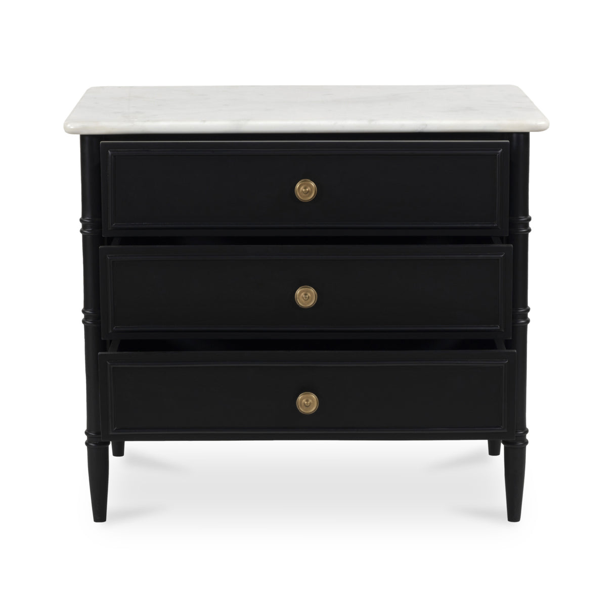 Modern European furniture - Black 3-Drawer Nightstand - www.oroa.com | Oroa.com