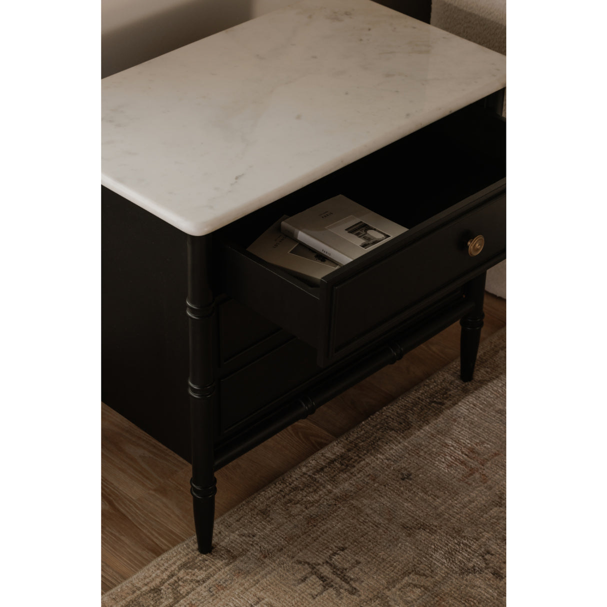 Modern European furniture - Black 3-Drawer Nightstand - www.oroa.com | Oroa.com